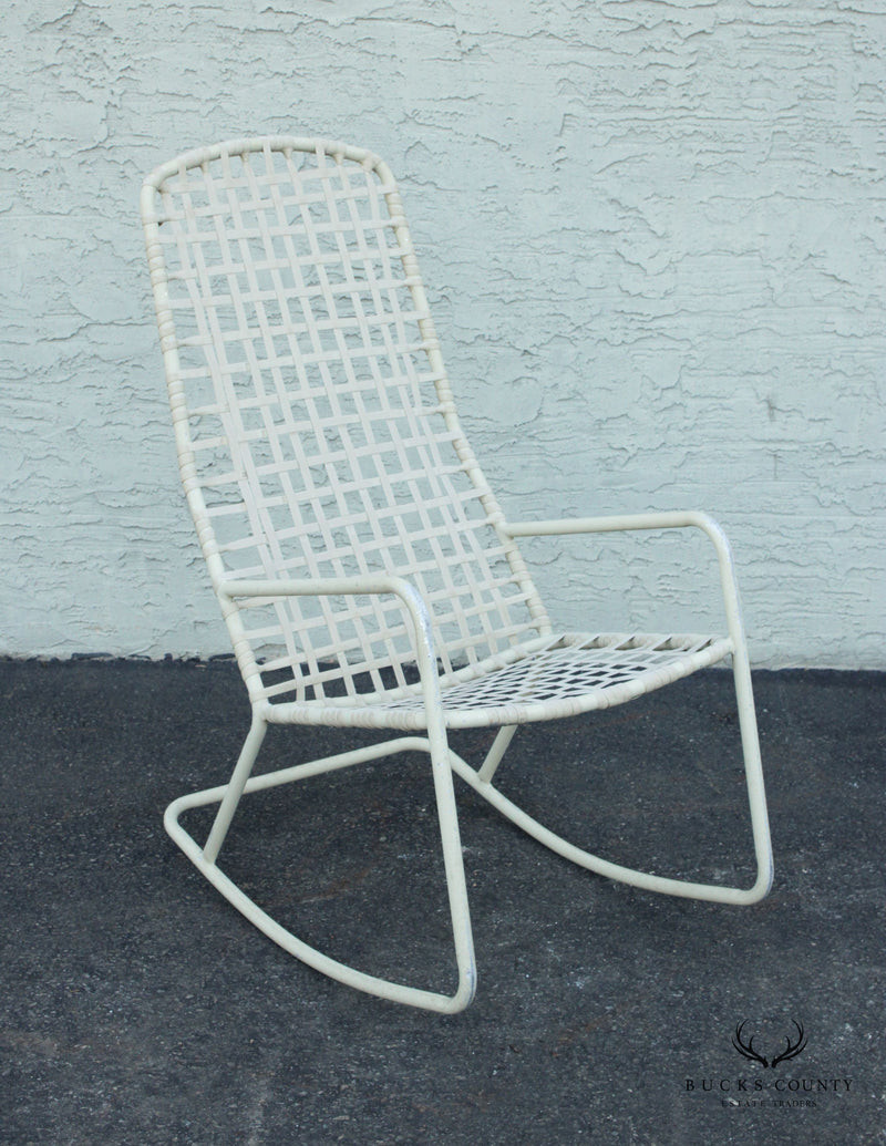 Mid-Century Modern Brown Jordan Kantan Outdoor Patio Rocking Chair