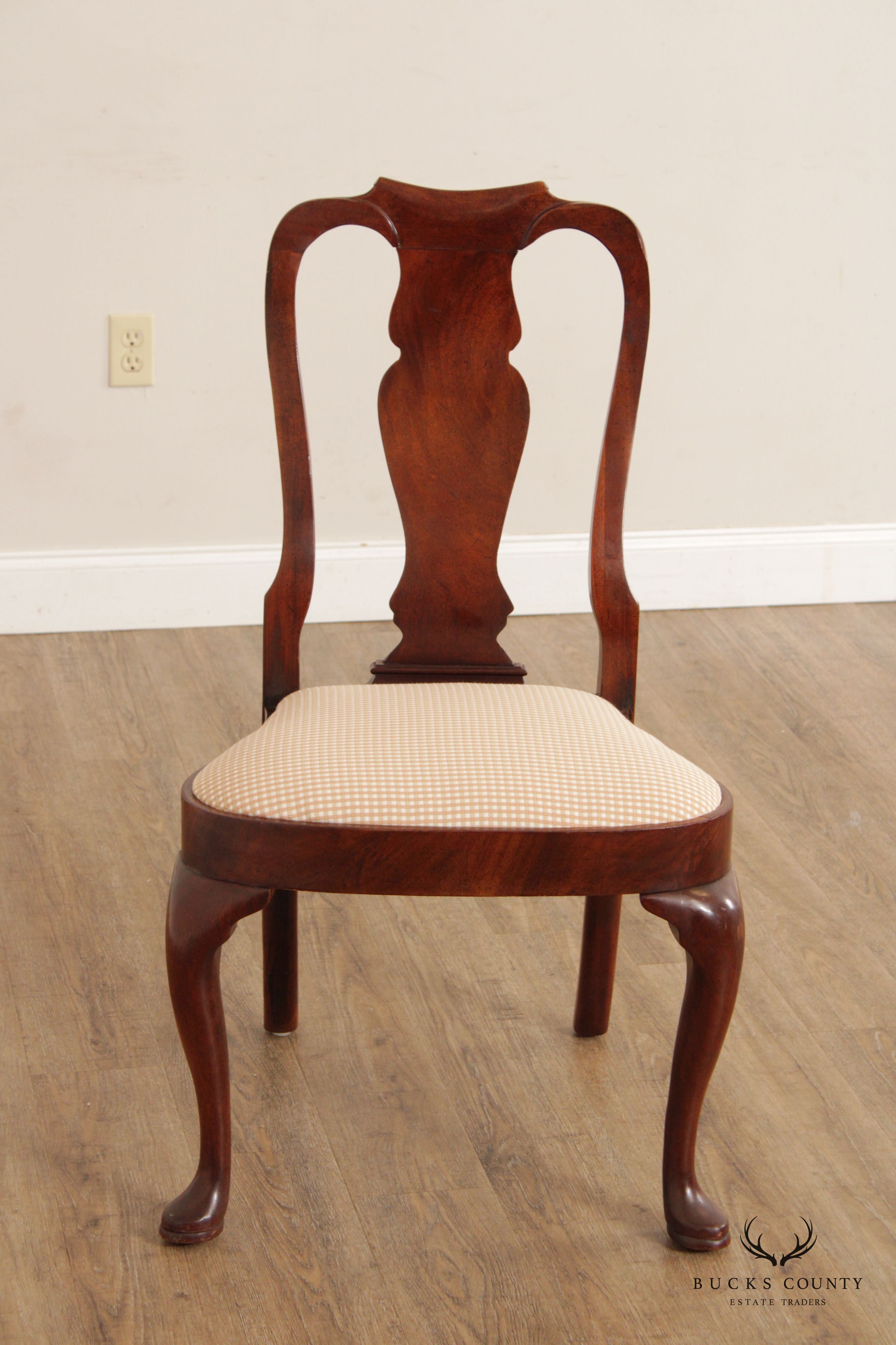 Hickory Chair Queen Anne Style Mahogany Side Chair