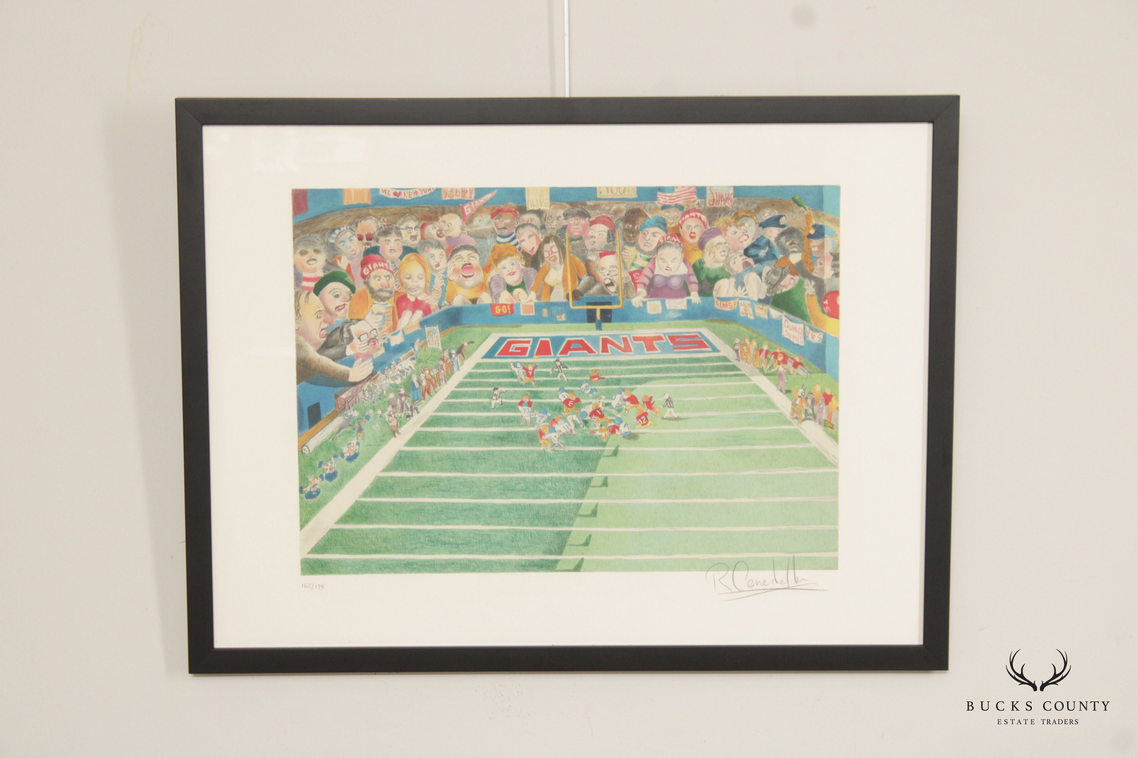 Robert Cenedella Signed Framed Lithograph, 'The Giants'