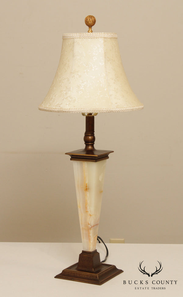 Art Deco Style Onyx Table Lamp