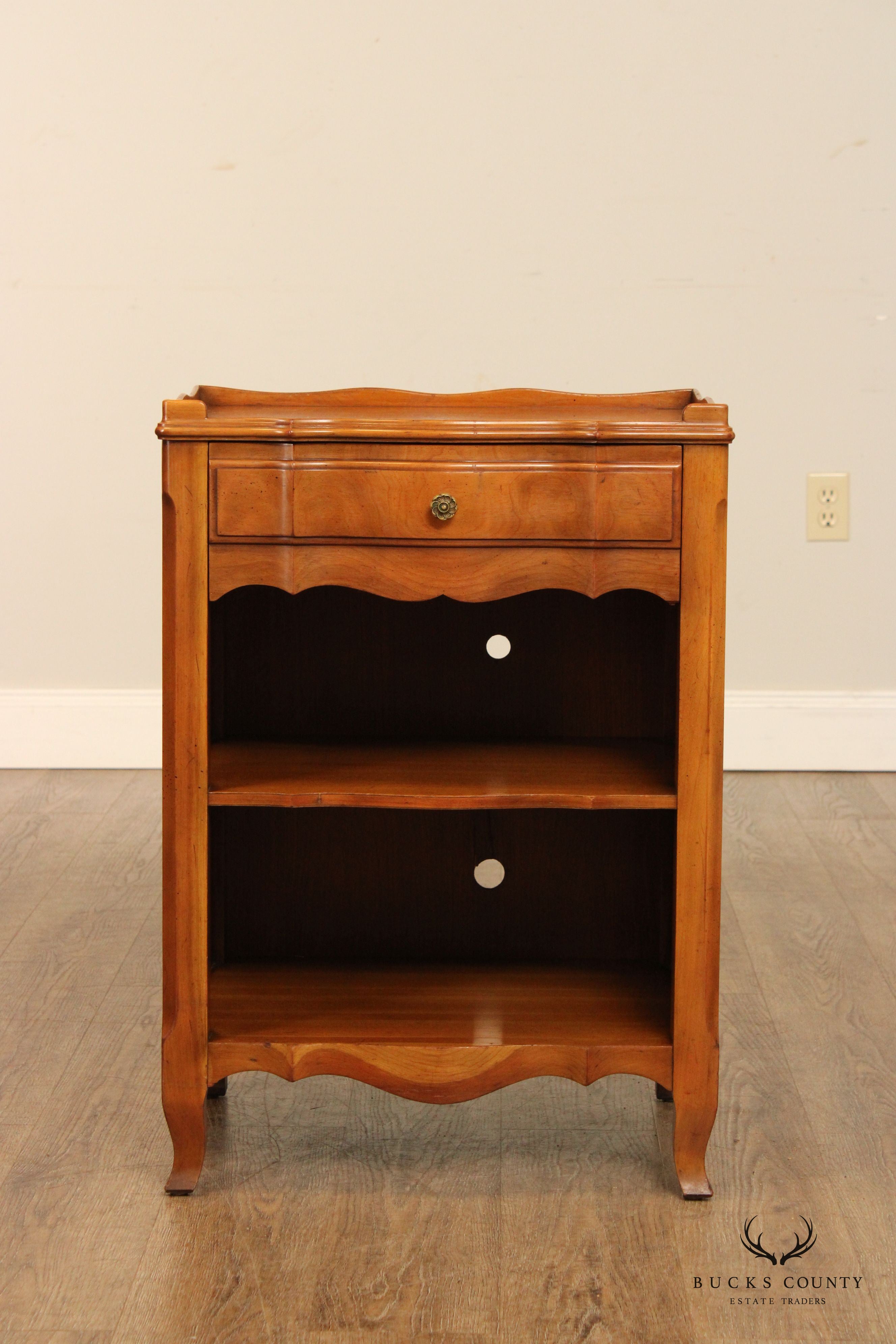 John Widdicomb French Provincial Style Fruitwood Nightstand