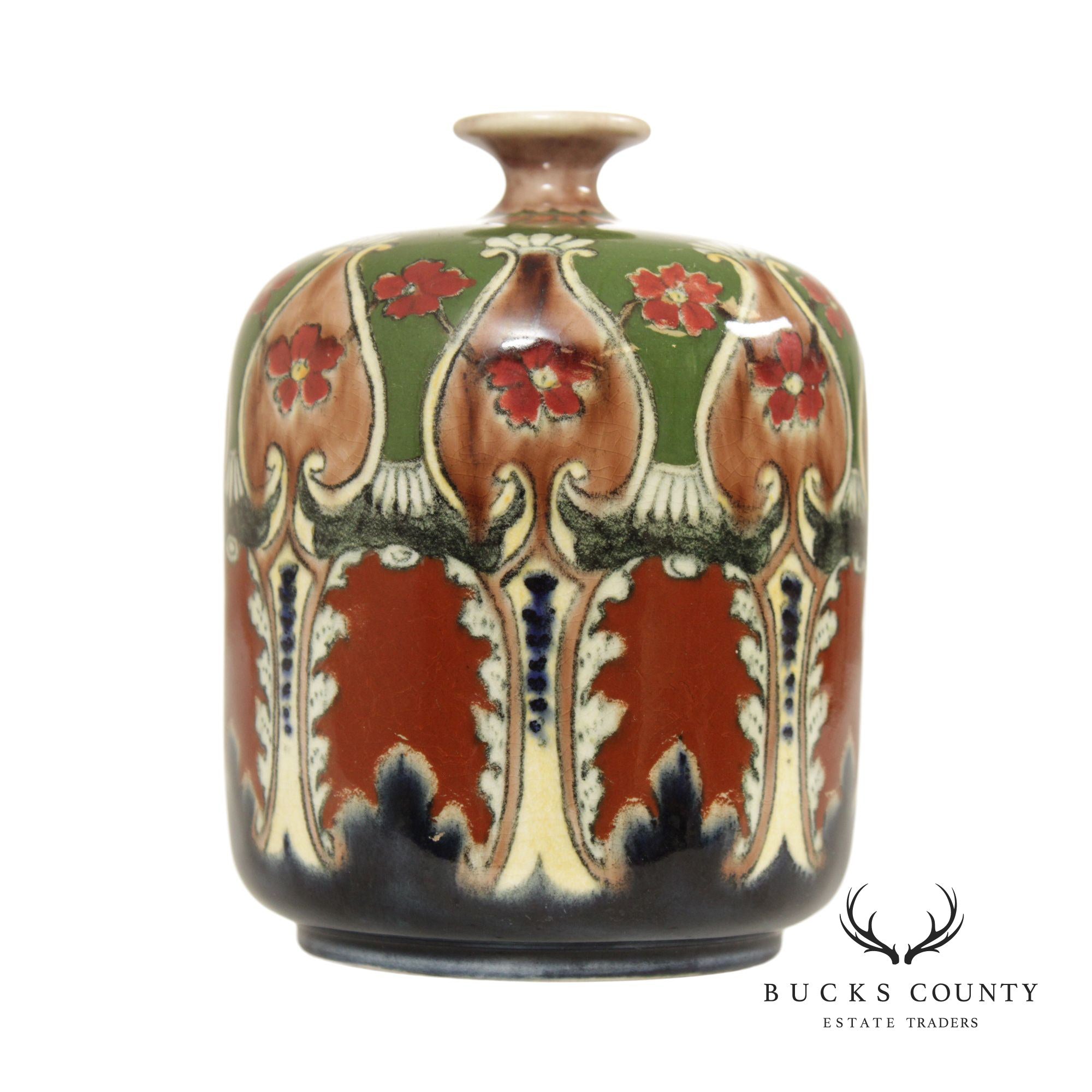 Royal Bonn Art Nouveau 'Old Dutch' Hand-Painted Vase