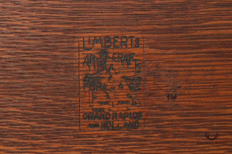 Limbert Antique Arts & Crafts Oak One Door China Display Cabinet