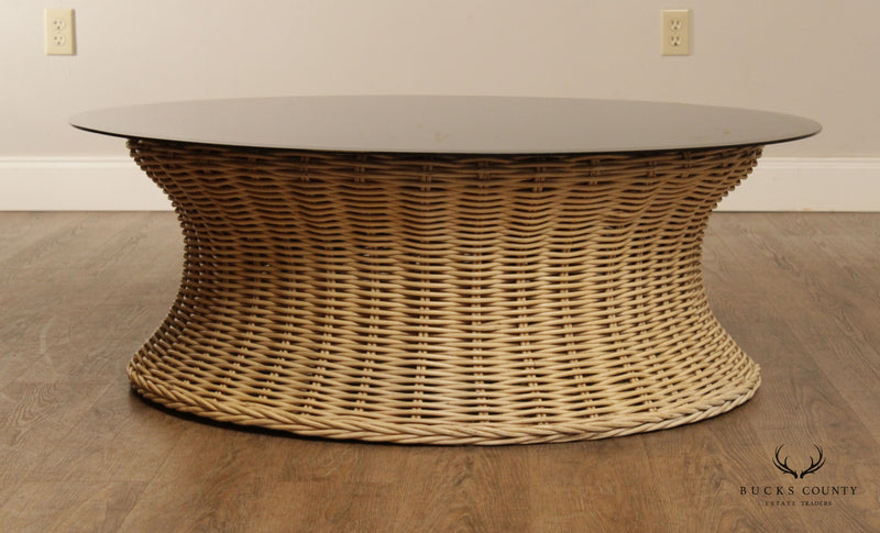 19+ Wicker Glass Top Coffee Table