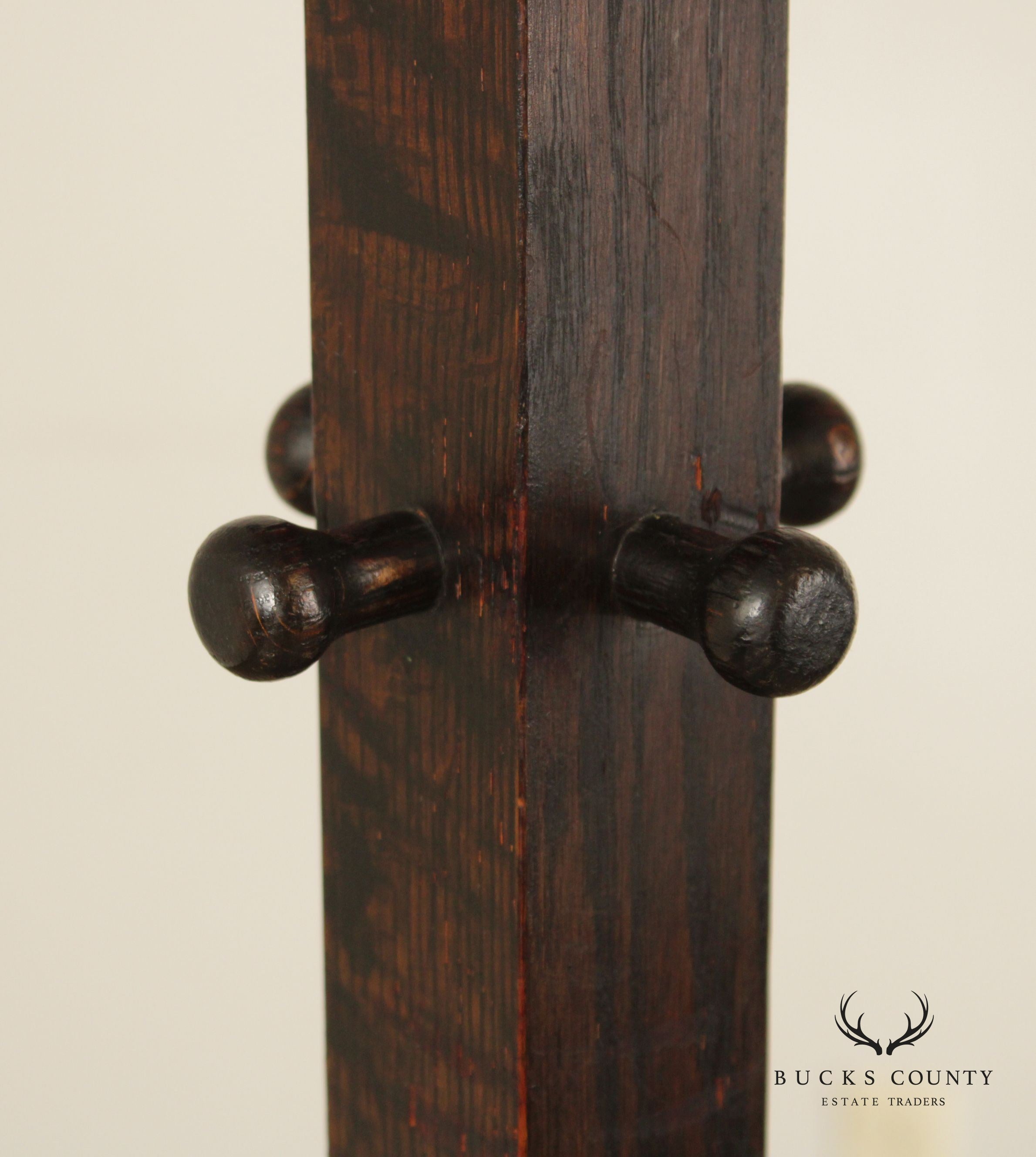 Antique Mission Oak Coat Rack