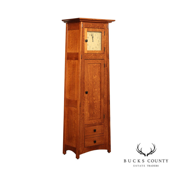 Mission Style 'McCoy' Oak Grandfather Clock