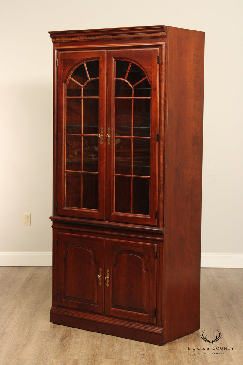 Pennsylvania House Pair of Cherry Illuminated Display Cabinets