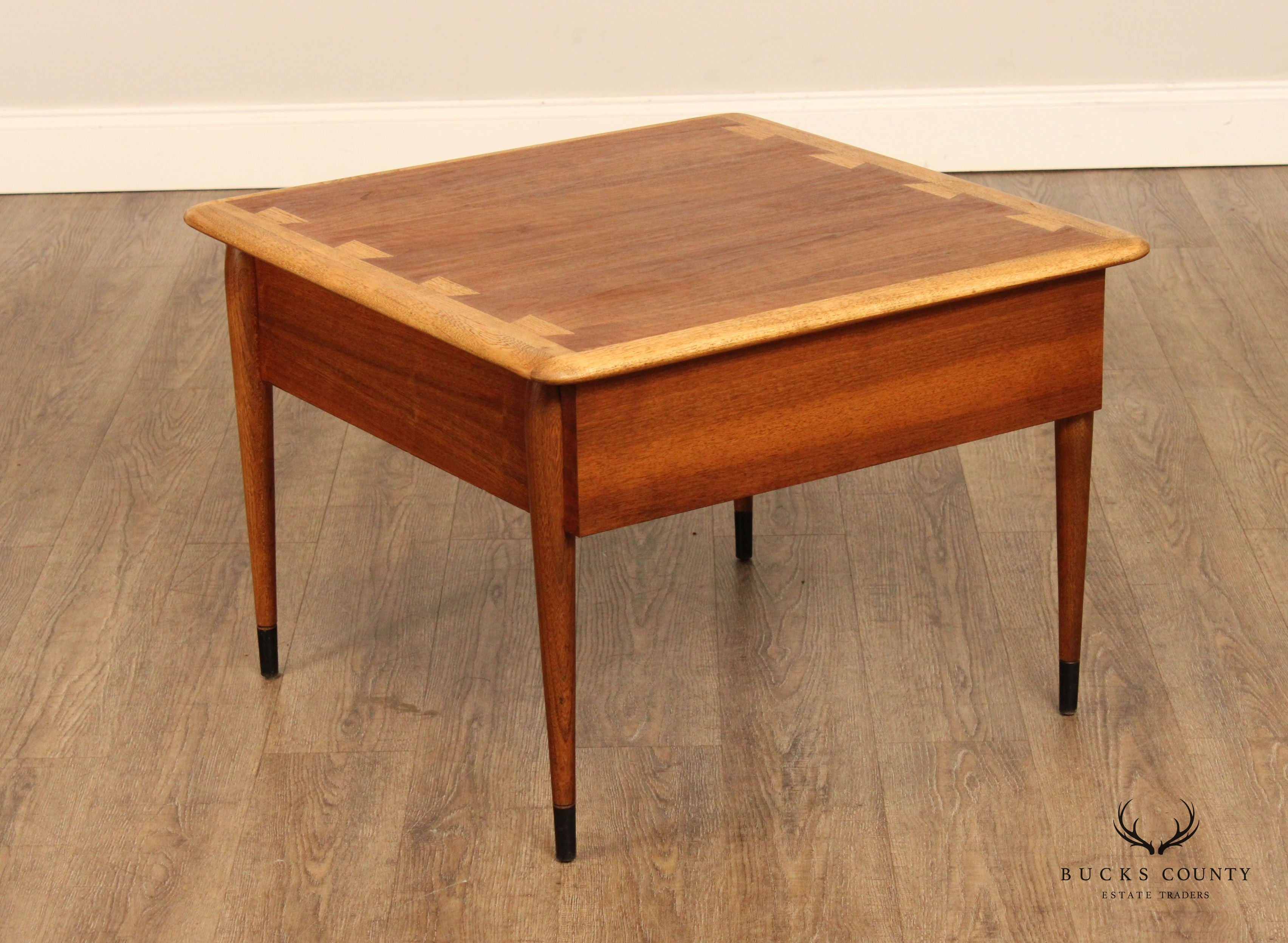 Lane Altavista Mid Century Modern One-Drawer Walnut Side Table