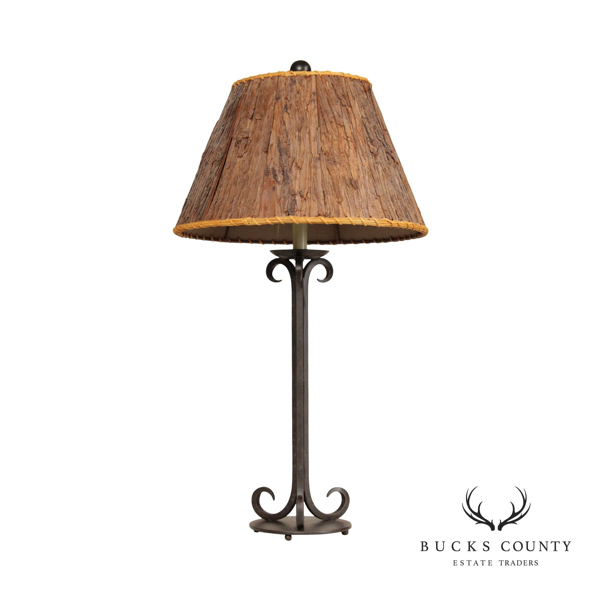 The Natural Light Rustic Style Wrought Iron Table Lamp