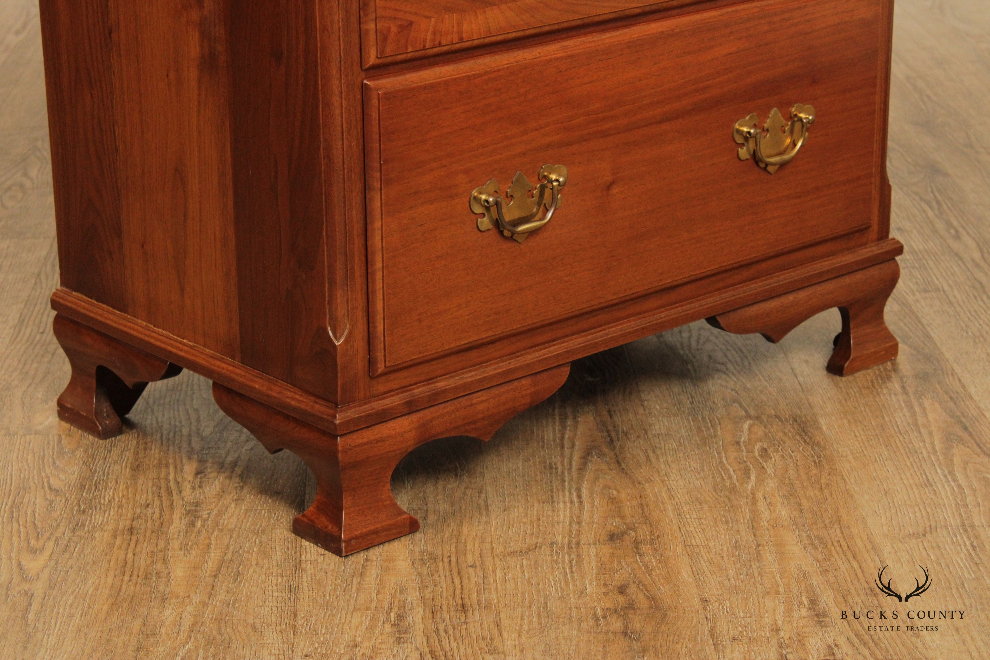 Chippendale Style Custom Crafted Solid Walnut Tall Chest