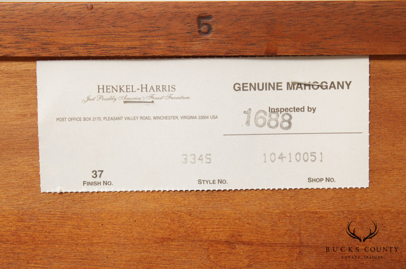 Henkel Harris Hepplewhite Style Mahogany Inlaid Chest of Drawers