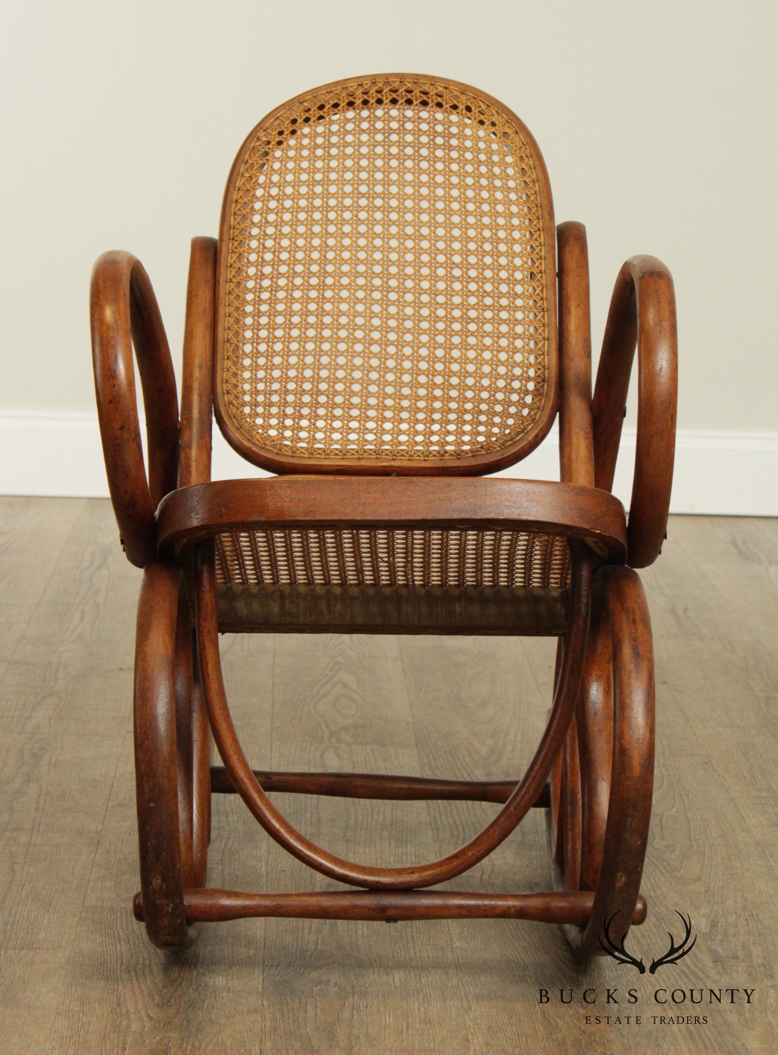 Thonet Antique Bentwood Rocker Childs Rocking Chair