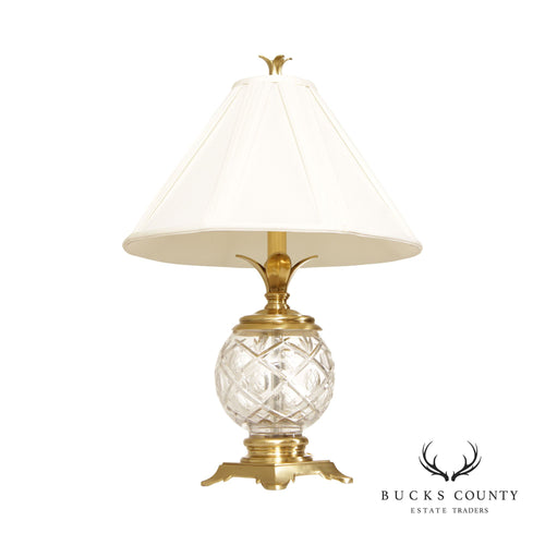 Waterford Cut Crystal and Brass Table Lamp – Bucks County Estate