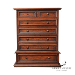 Heritage Vintage Continental Style Walnut Tall Chest of Drawers