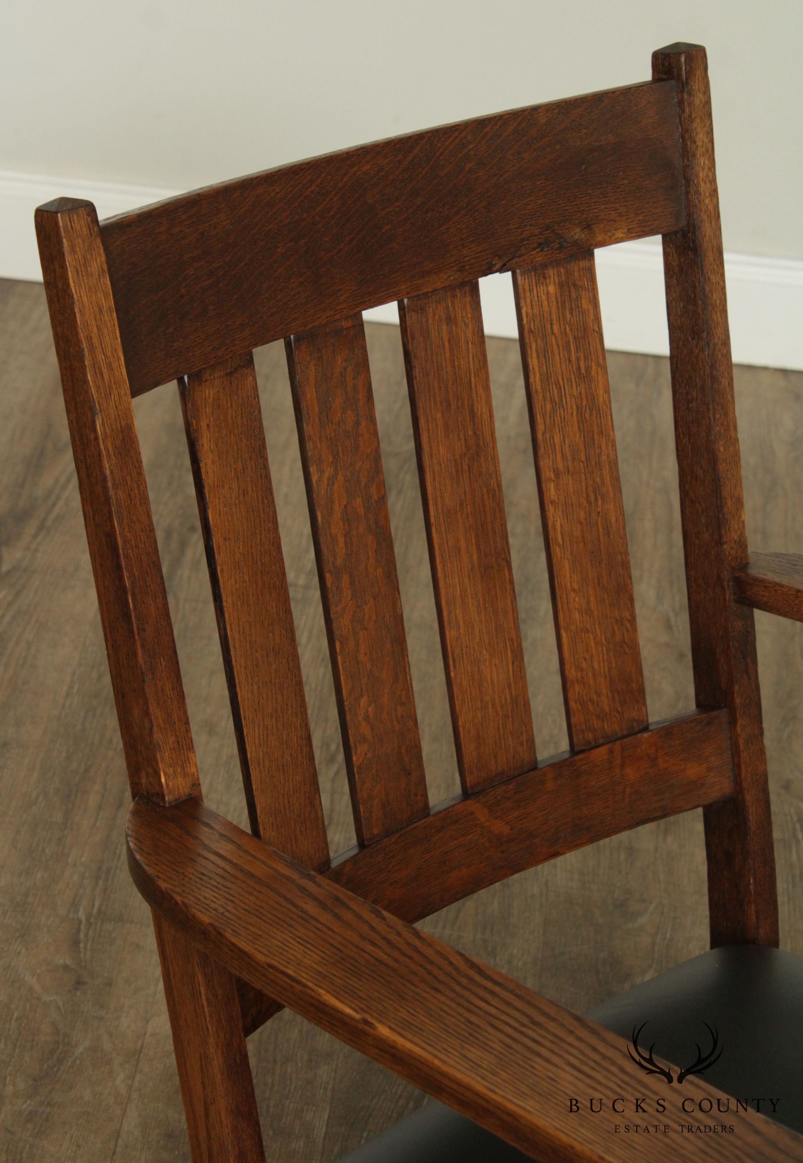 Antique Mission Style Oak Rocking Chair