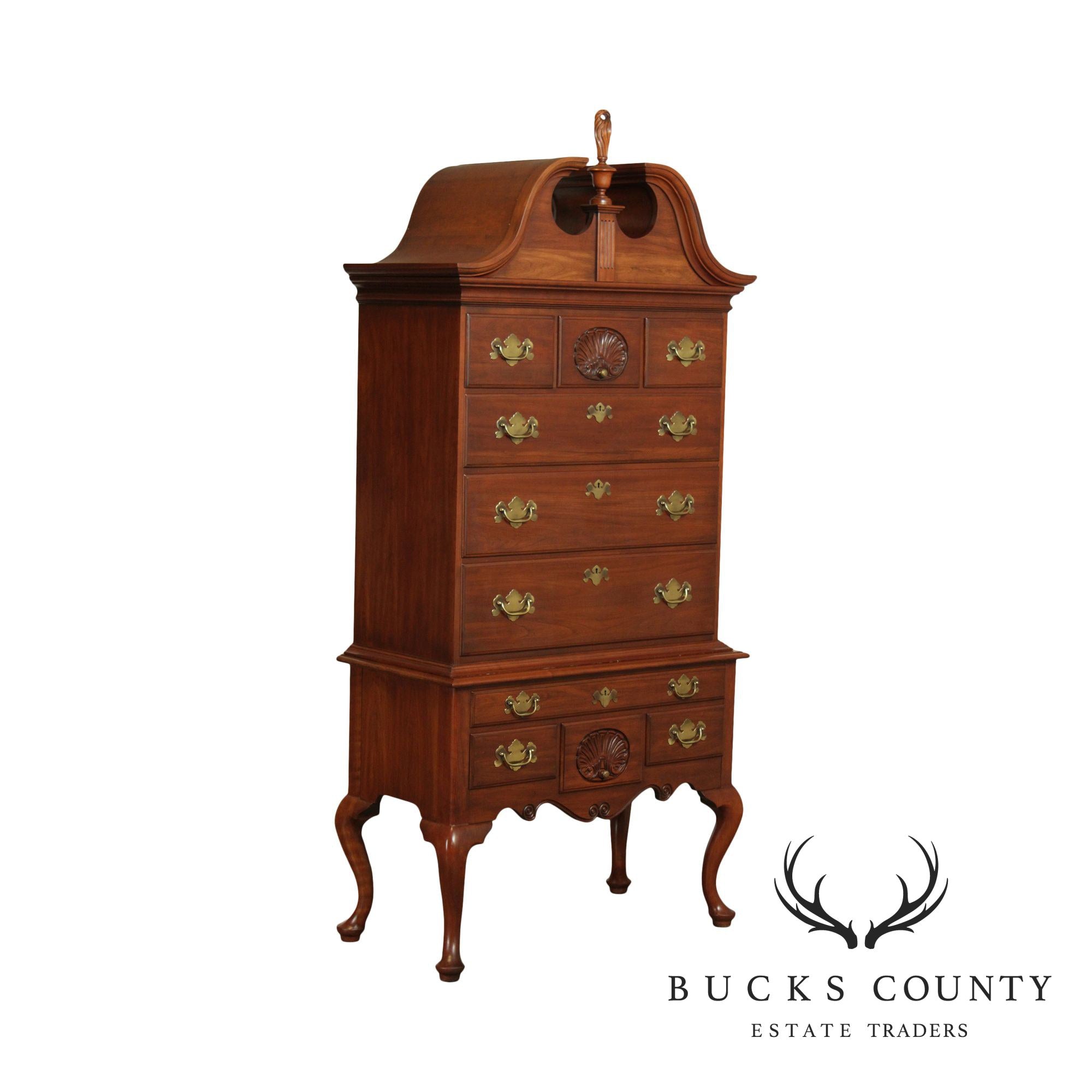 Henkel Harris Queen Anne Style Cherry Highboy