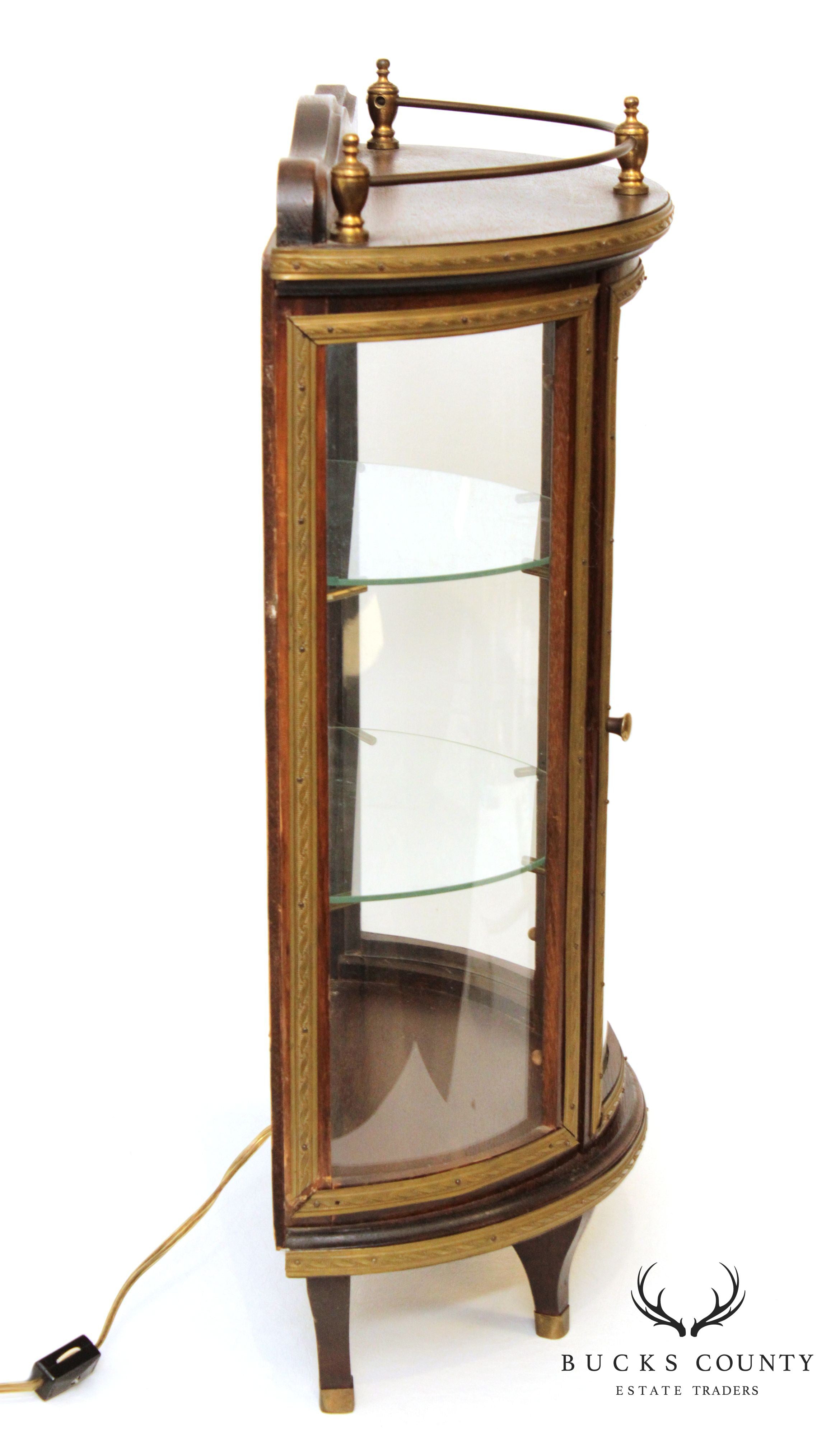 Diminutive Mahogany Bow Front Display Cabinet