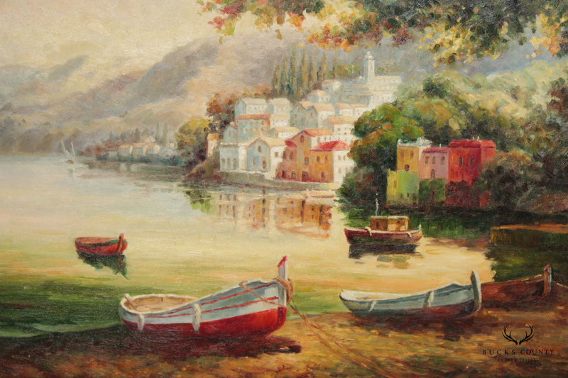 Prestige Arts European Style Village Landscape Oil Painting