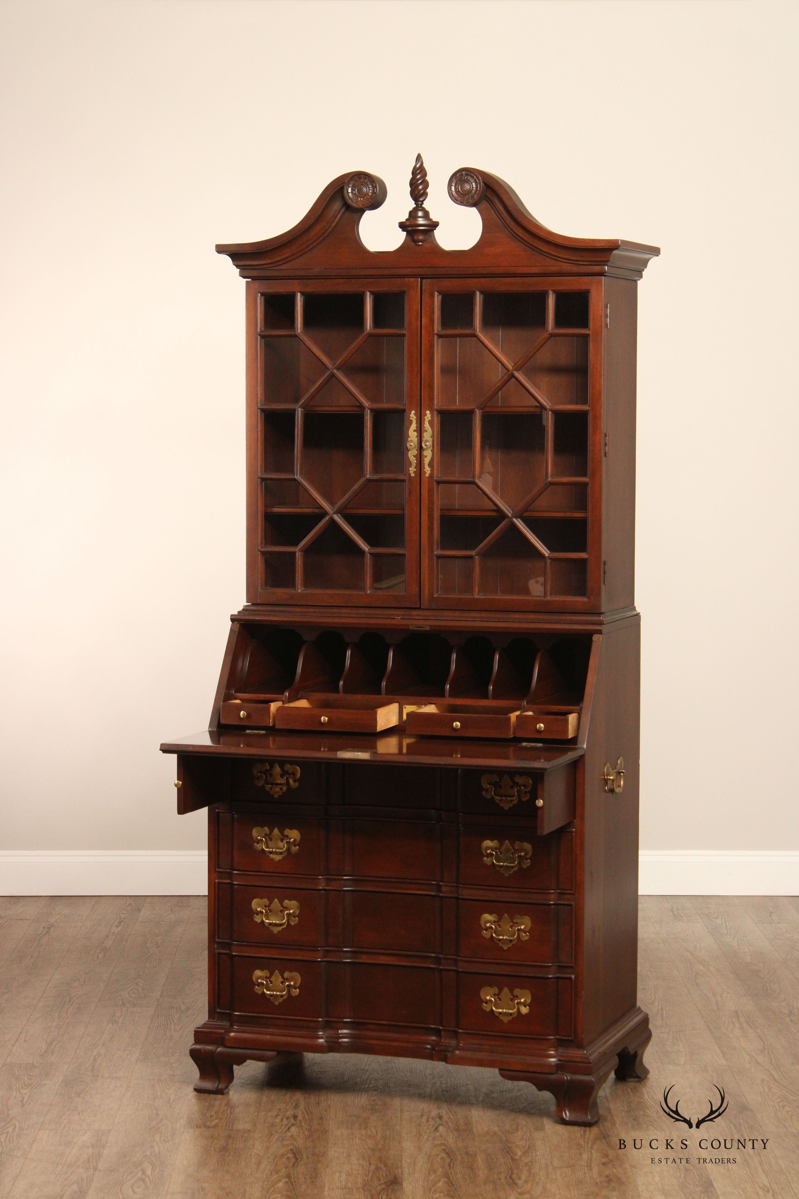 Harden Chippendale Style Blockfront Secretary Desk