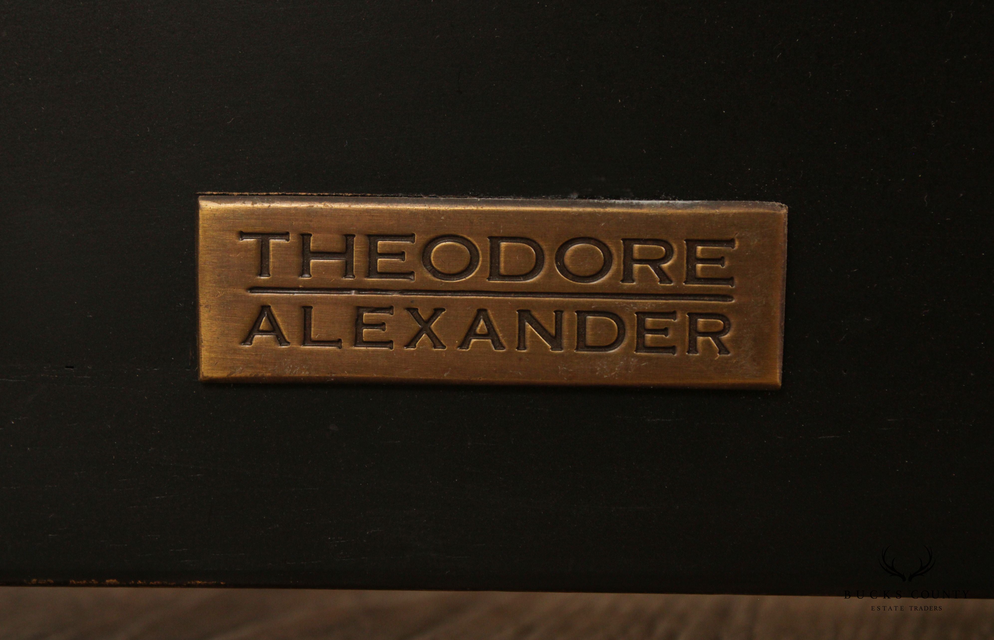 Theodore Alexander Italian Style 'Venetian Waters' Eglomise Console Table