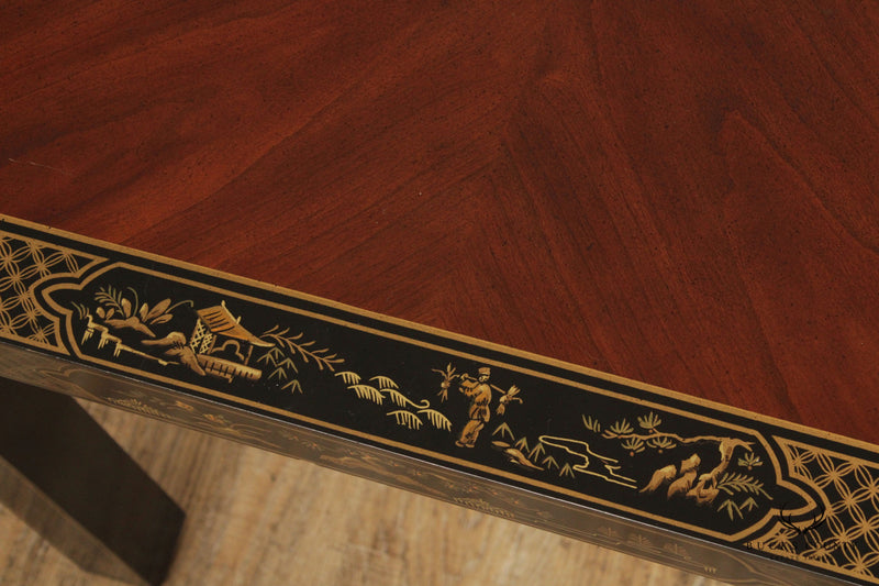 Drexel Etcetera Pair Chinoiserie Lacquered End Tables