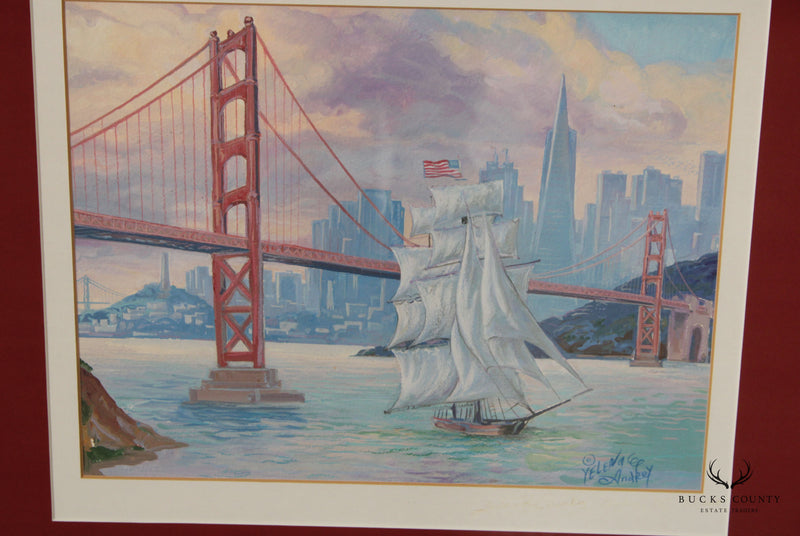 San Francisco Nautical Sail Boat Print by Yelena & Andrey