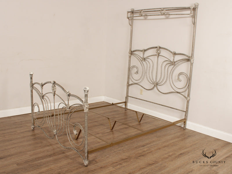 Victorian Style Iron Queen Size Teester Bed Frame