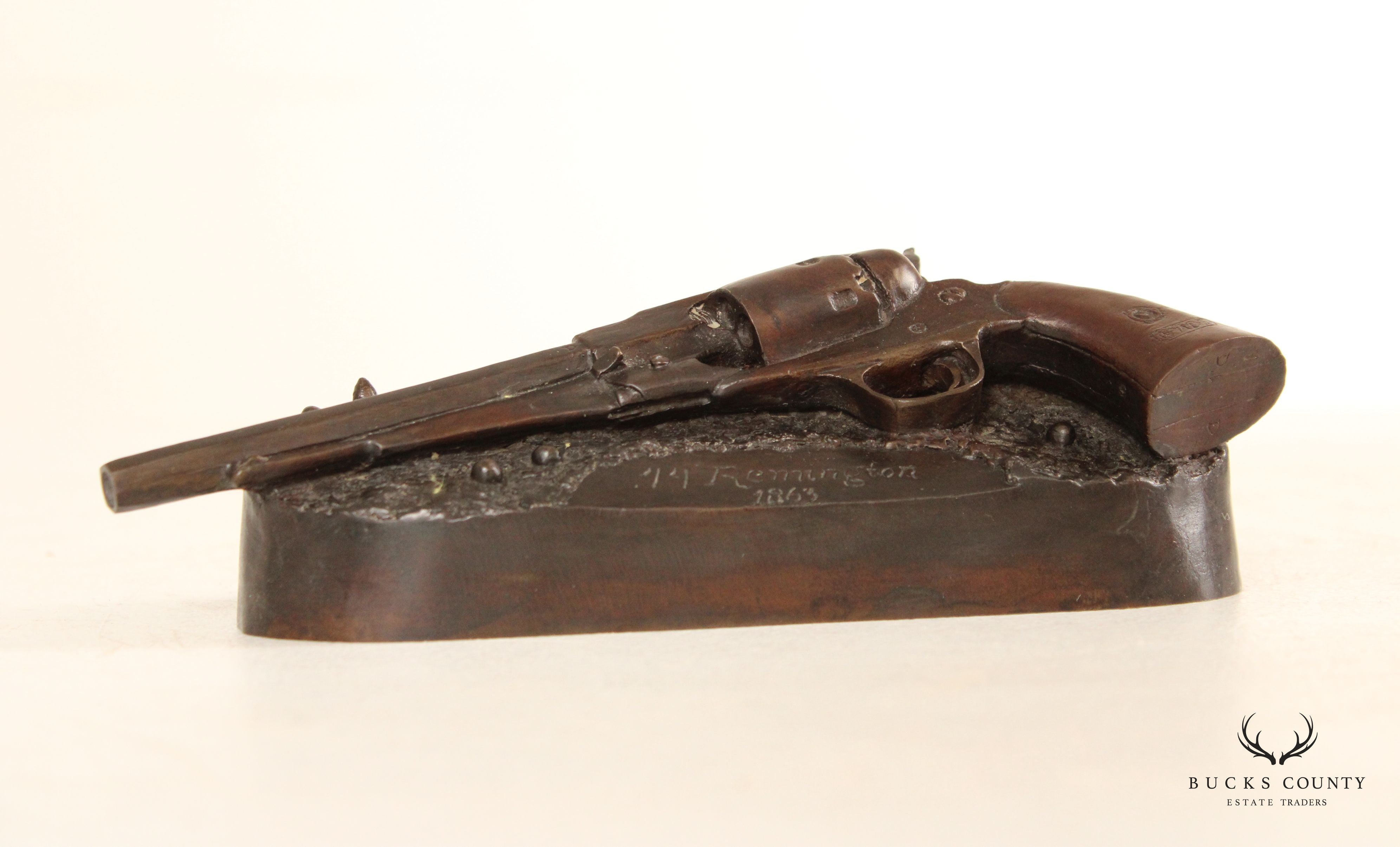 James Muir 'Remington .44' Gun Bronze Sculpture