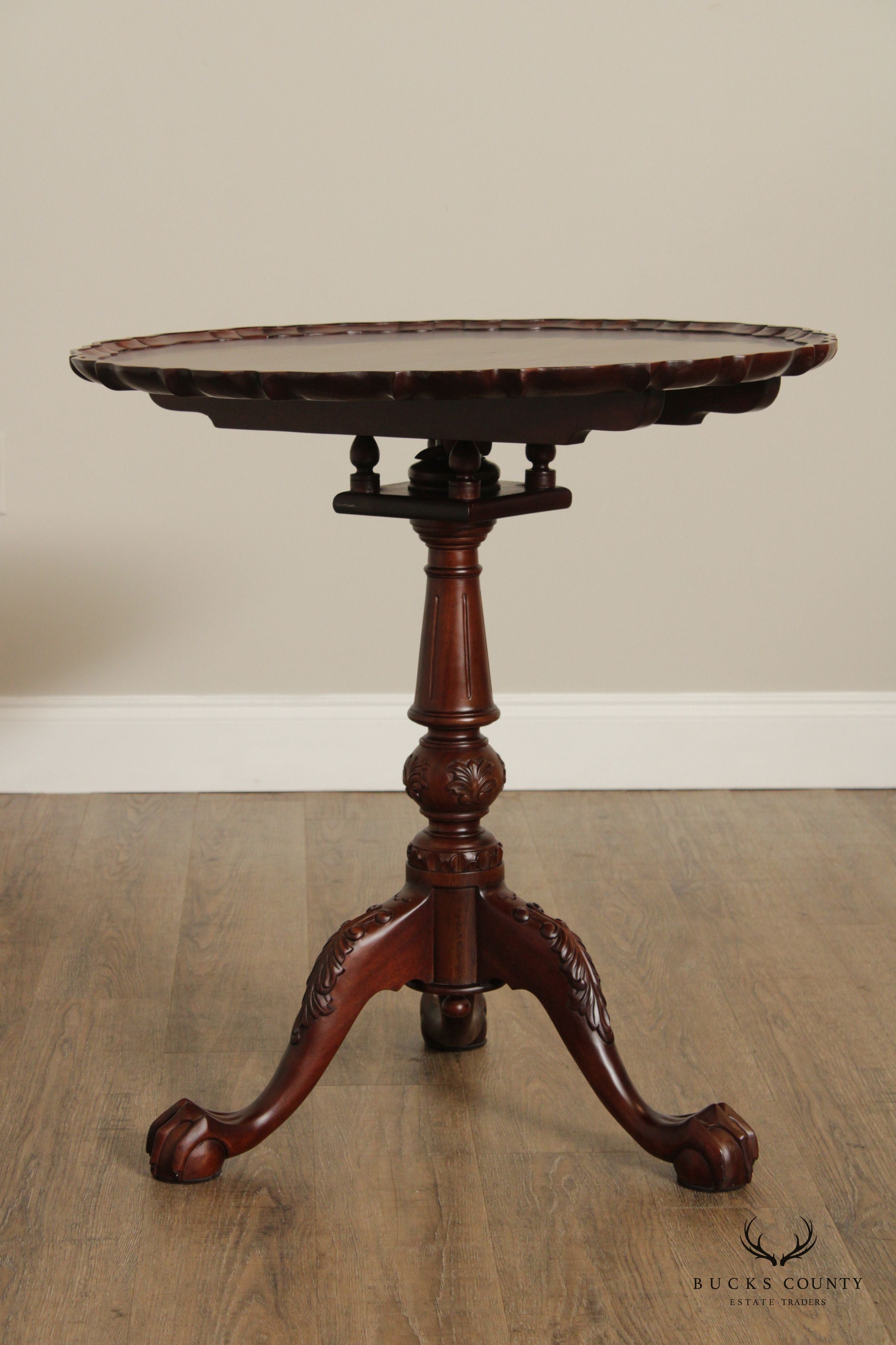 Chippendale Style Mahogany Tilt-Top Pie Crust Table