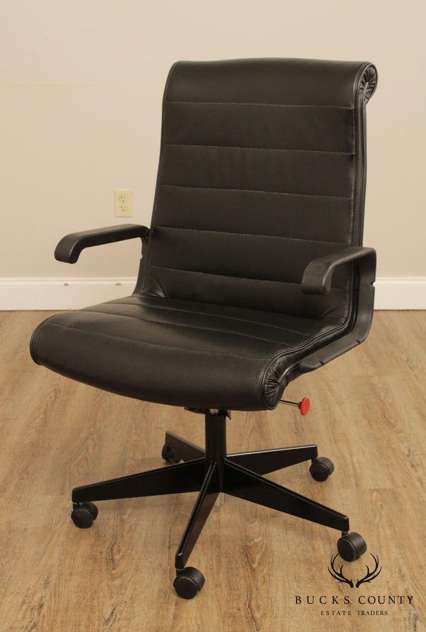 Quality Modern Black Leather Desk Chair