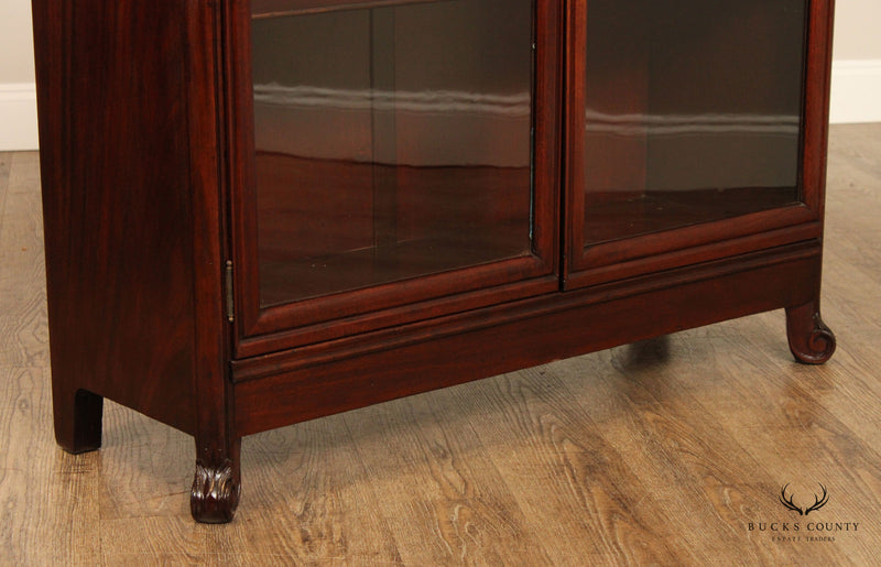 Antique Victorian Mahogany Two Door Bookcase