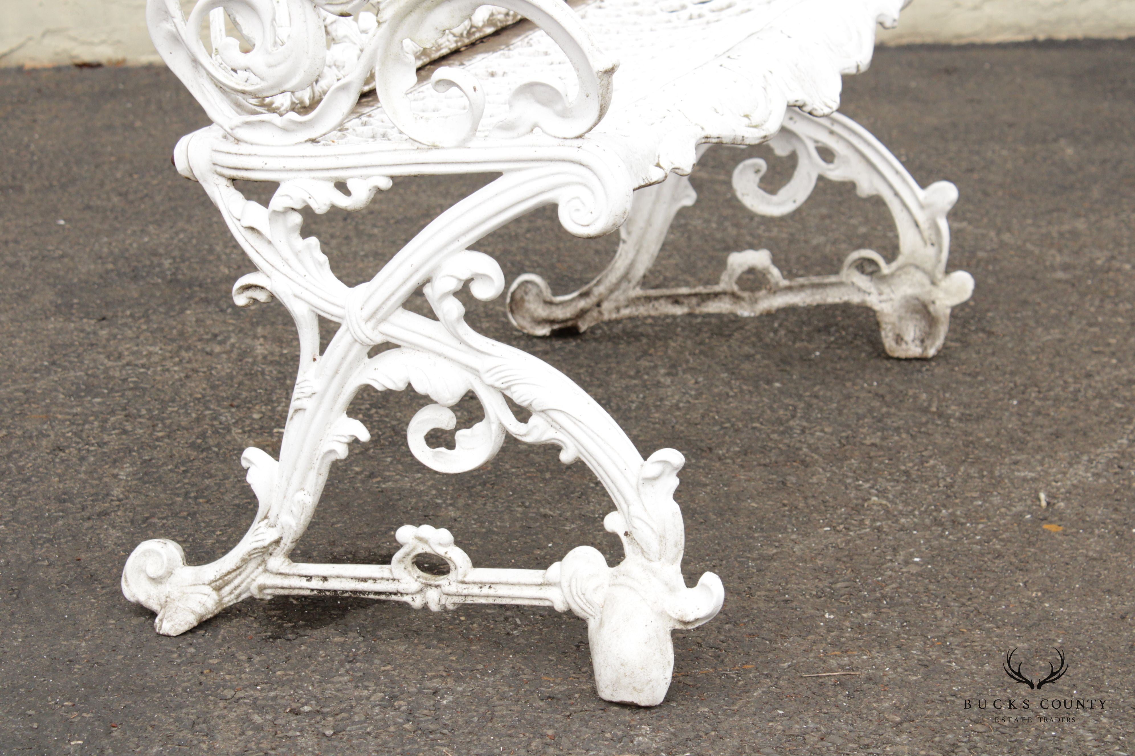 Victorian Style Quality Pair Cast Aluminum Garden Benches