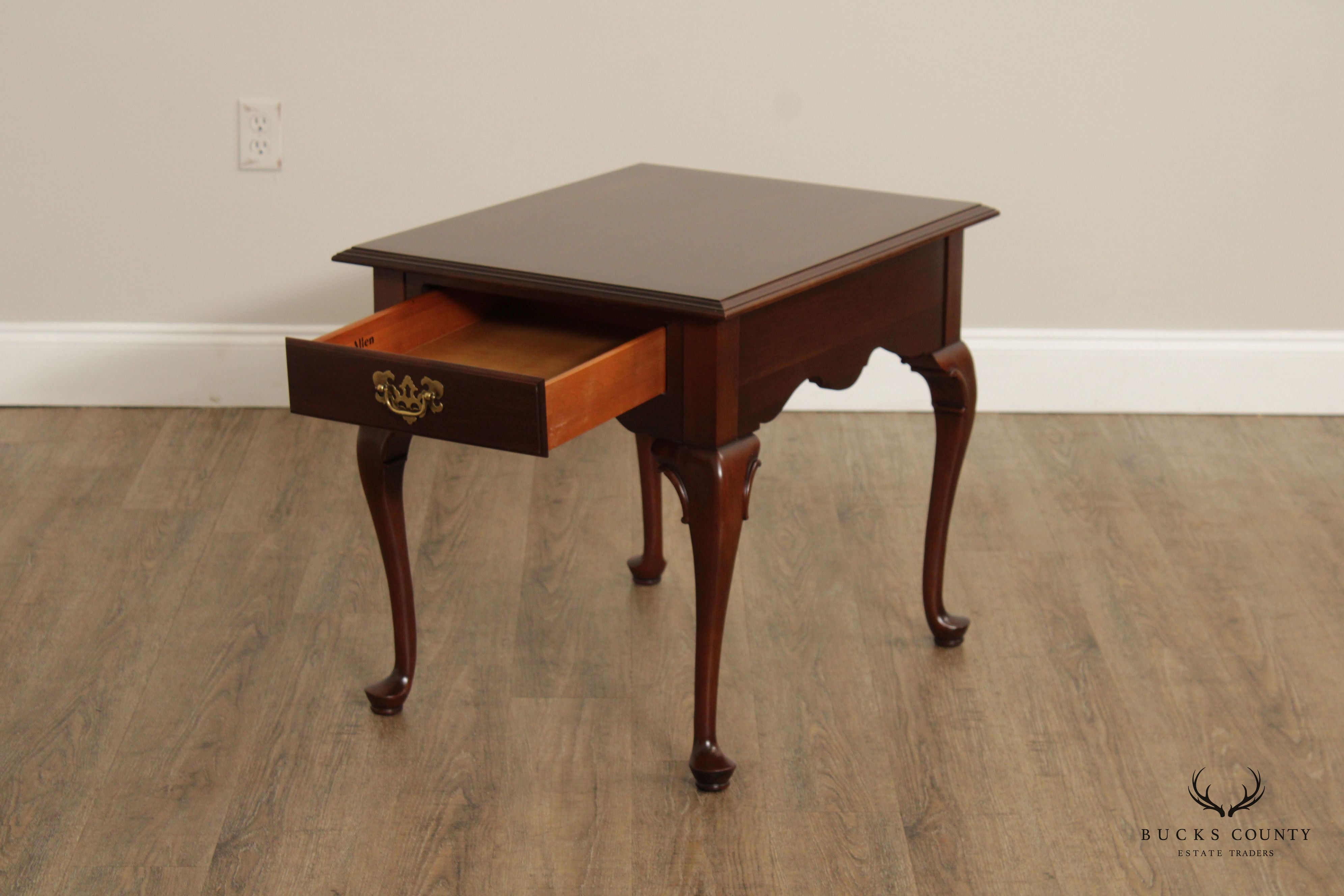 Ethan Allen 'Georgian Court' Queen Anne Style Cherry End Table