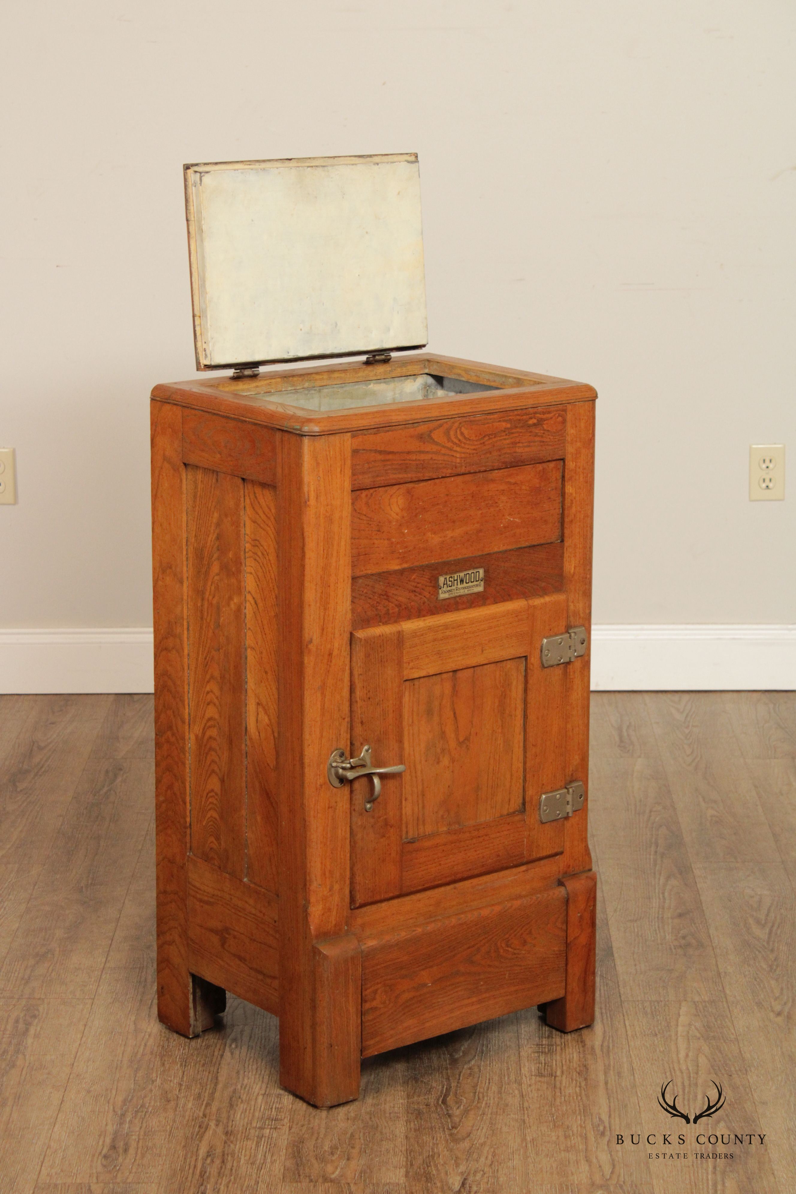 Antique Ranney Refrigerator Ashwood Ice Box