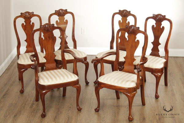 Stickley Queen Anne Style Set of Six Mahogany Dining Chairs