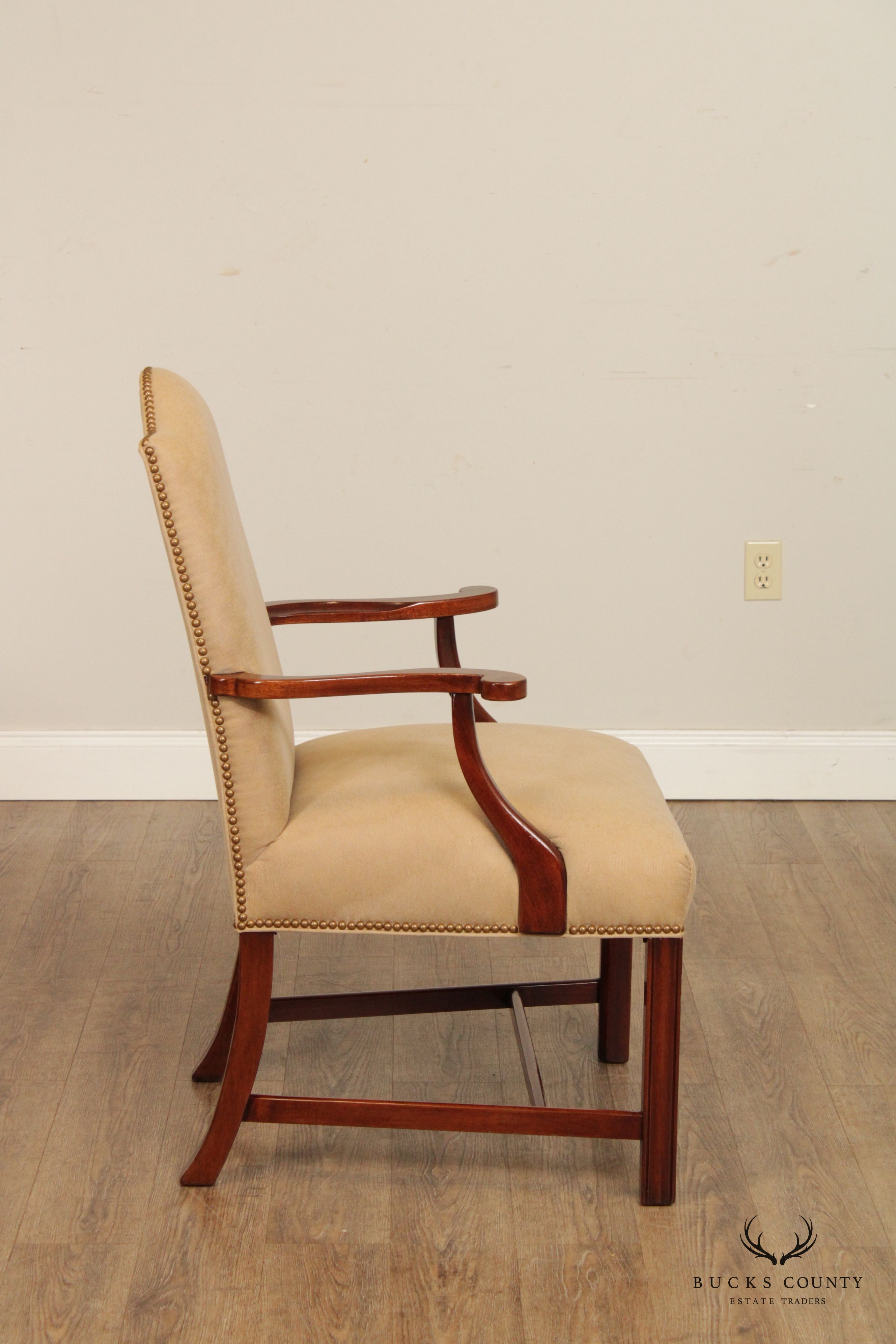 Chippendale Style Mahogany Frame Lolling Armchair