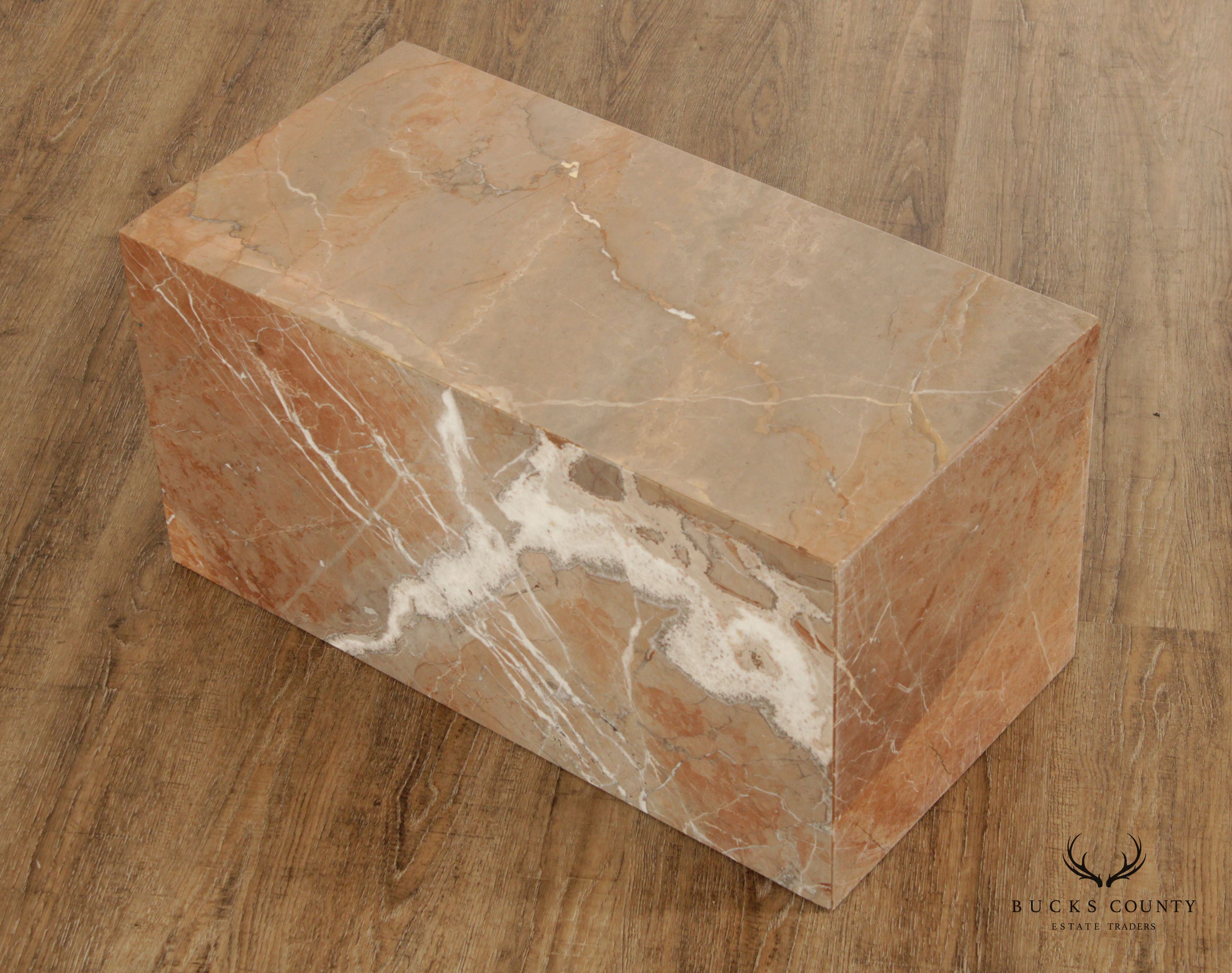 Contemporary Marble Block Coffee or Low Table