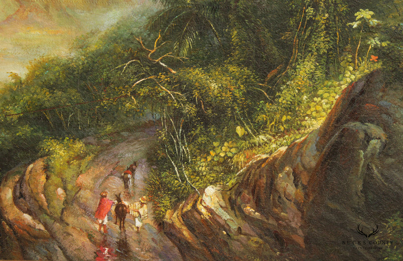 Vintage 'Rainy Season in the Tropics' Large Framed Art Print, After Frederic Edwin Church