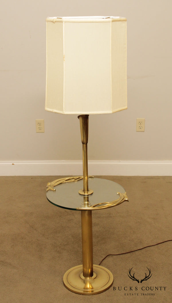 Stiffel Vintage Brass Art Nouveau Style Table Floor Lamp