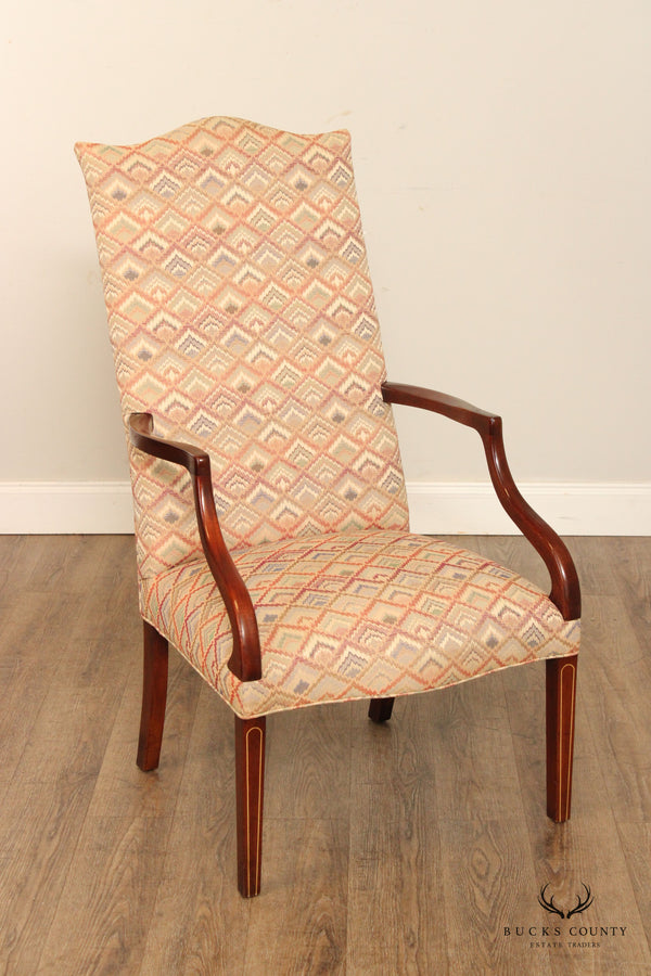 Southwood Federal Style Inlaid Mahogany 'SPNEA' Lolling Chair
