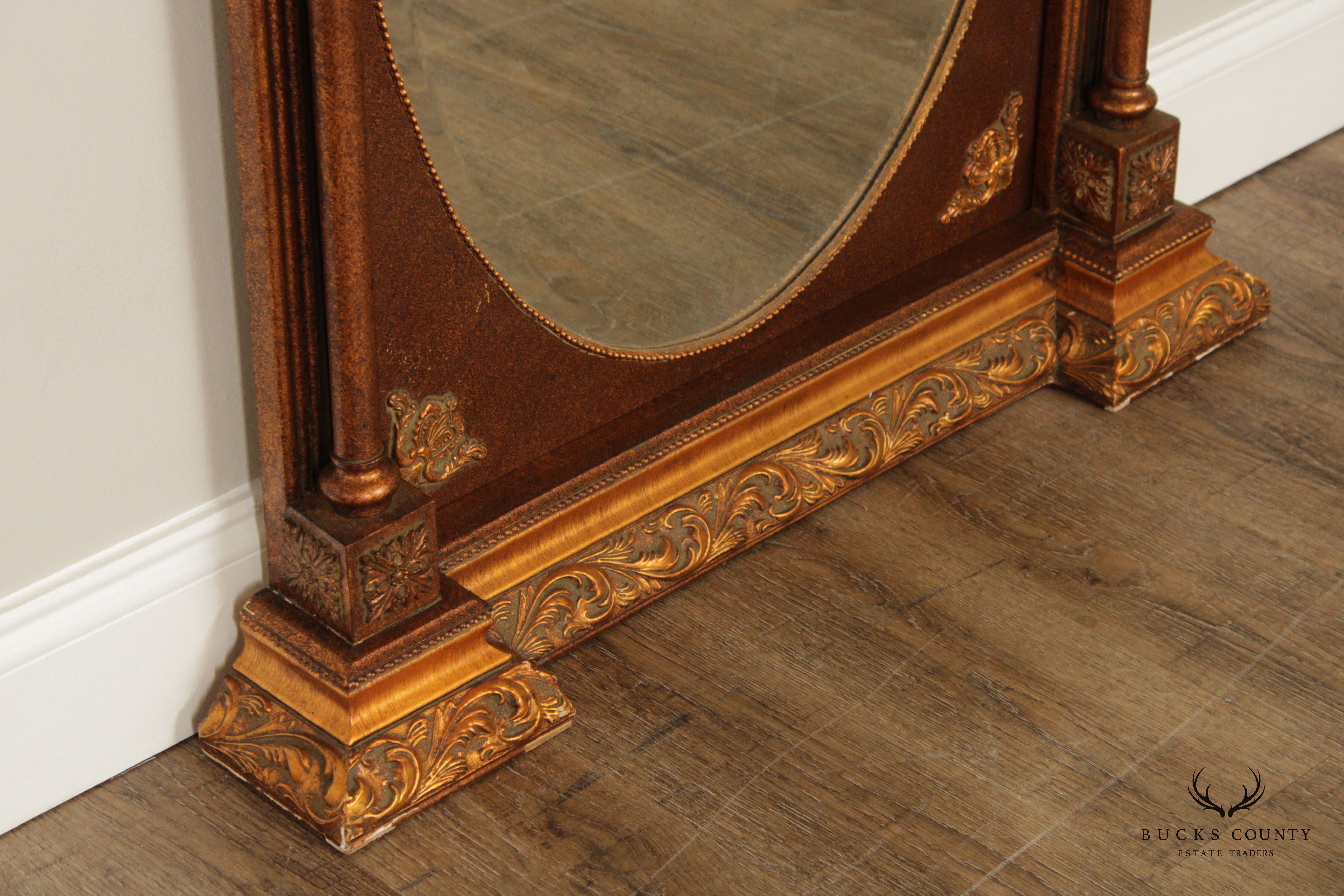 French Louis XVI Style Carved Giltwood Wall Mirror