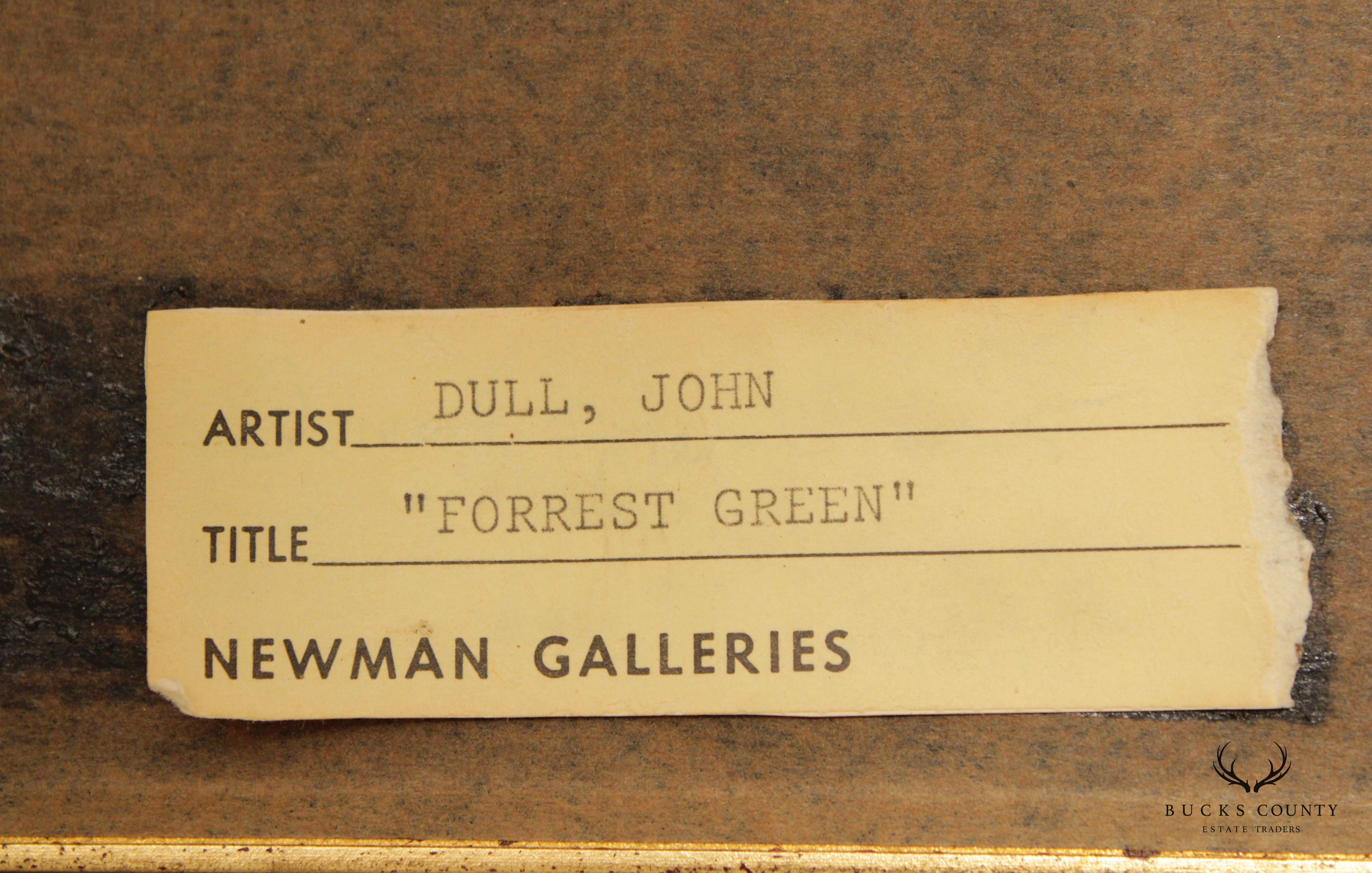 Impressionist Style 'Forrest Green' Pastel Drawings by John J. Dull