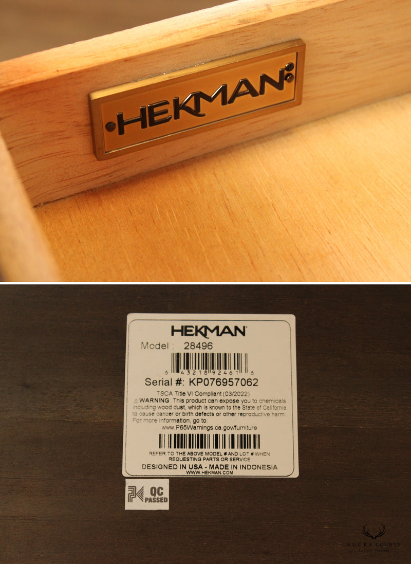 Hekman Trestle Base Three Drawer Writing Desk