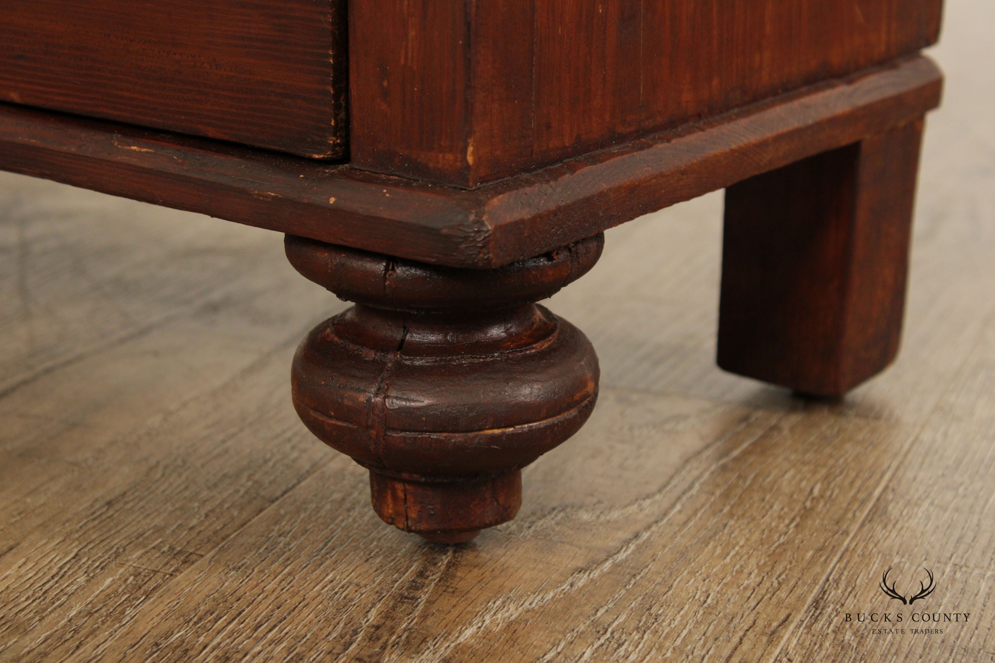 Antique 19th C. English Pine Apothecary Chest of Drawers