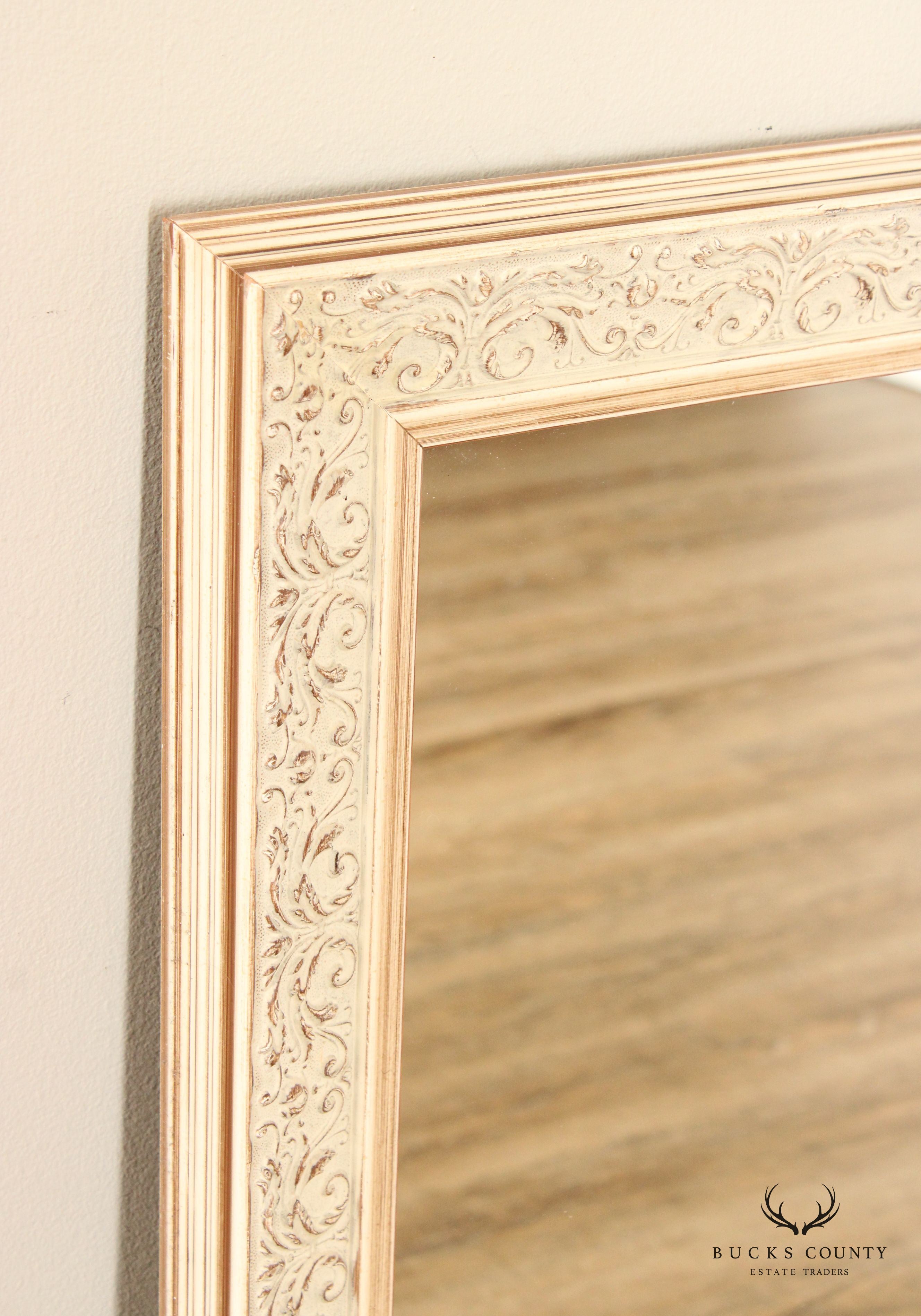 French Country Style Distress Painted Mantel or Full-Length Mirror