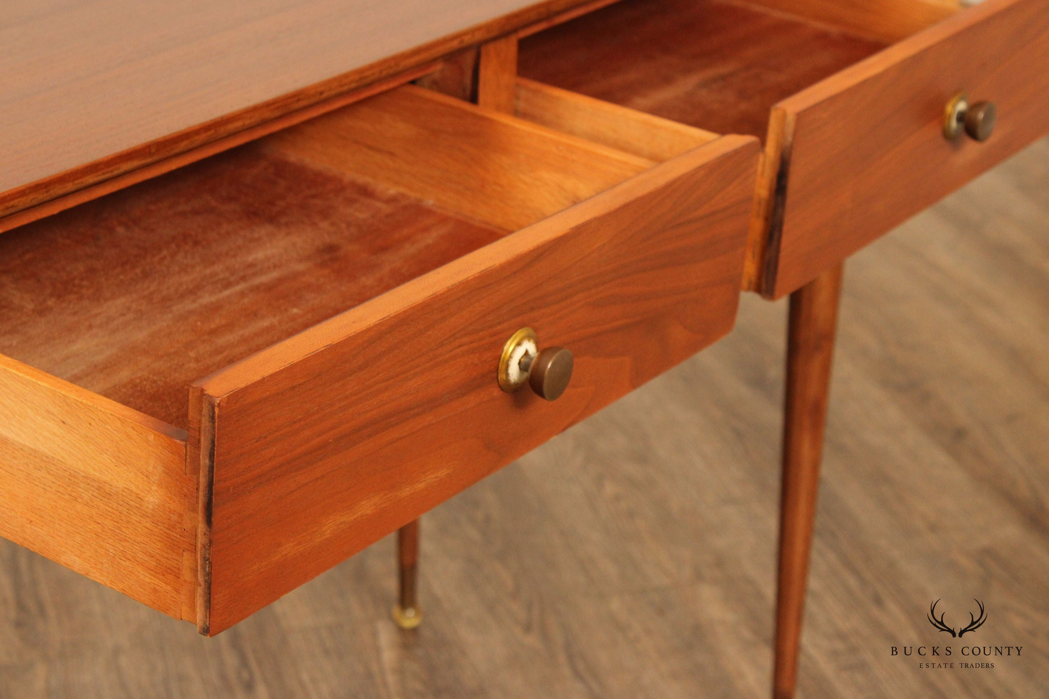 Mid Century Modern Walnut Writing Desk