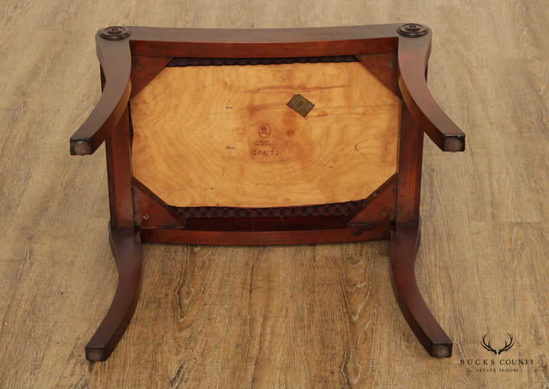 Kindel Vintage Regency Style Mahogany Vanity Bench