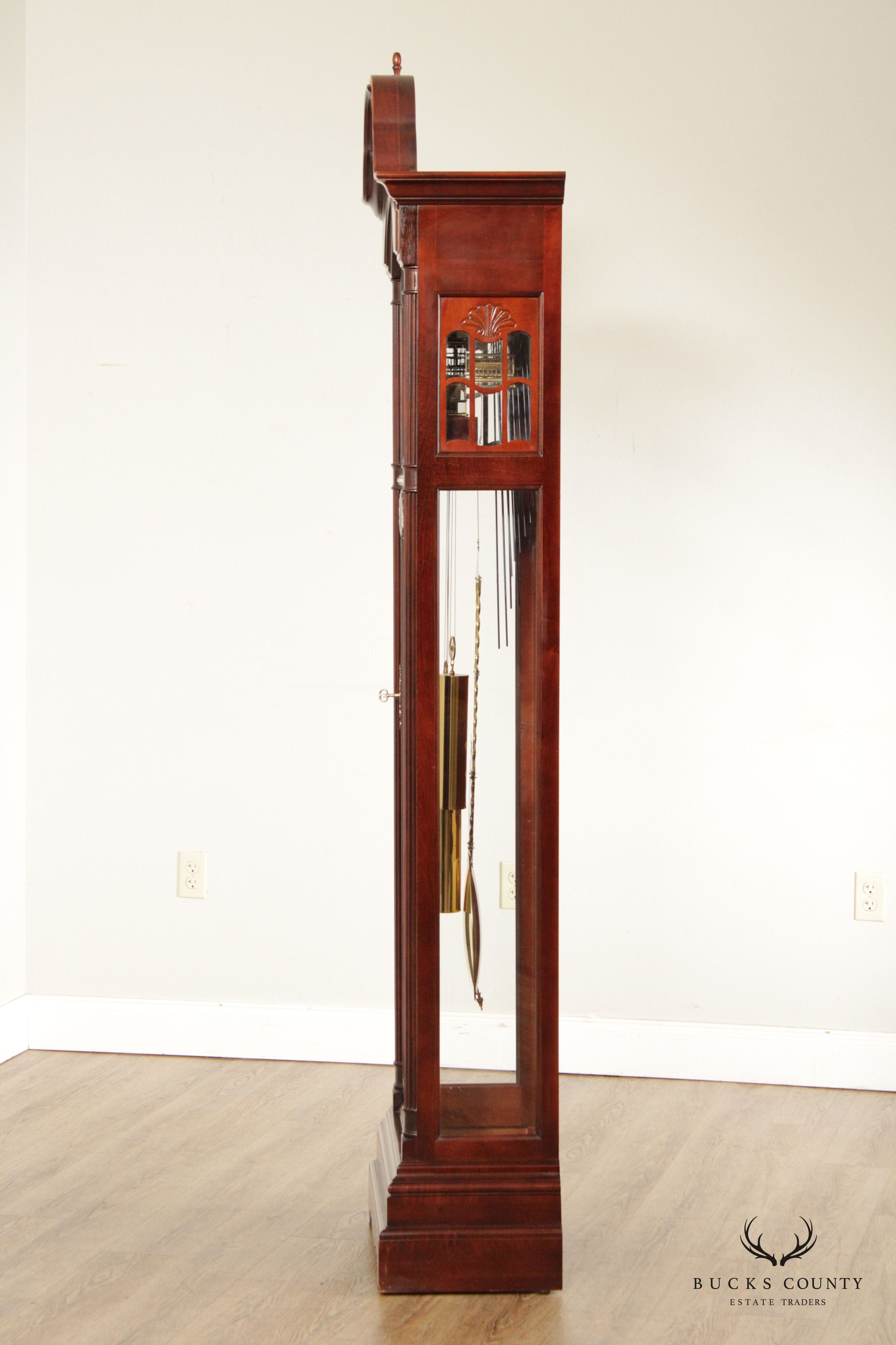 Howard Miller 'Landsbury' Cherry Grandfather Case Clock