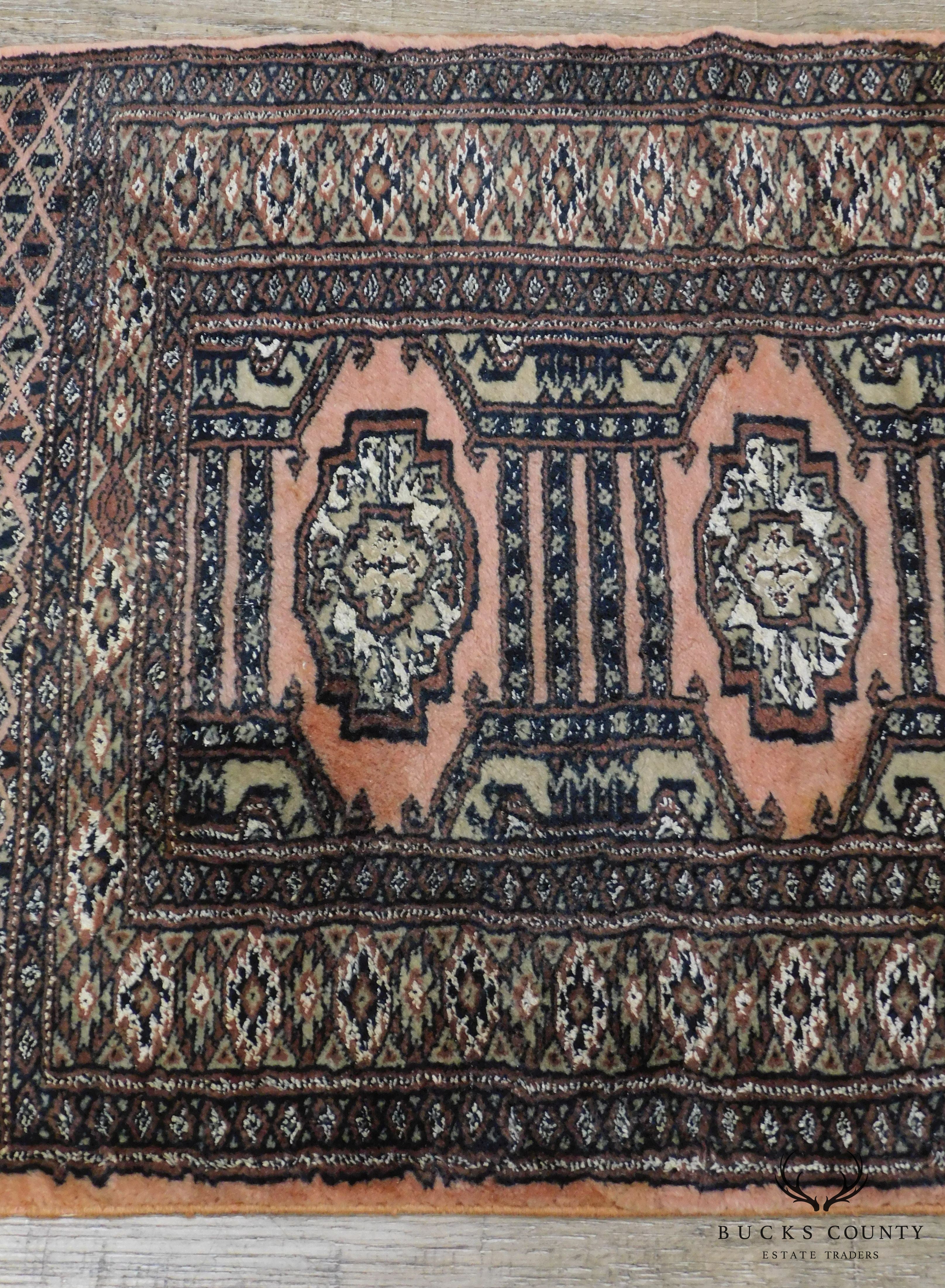 Vintage Hand Woven 42" x 25" Bokara Rug