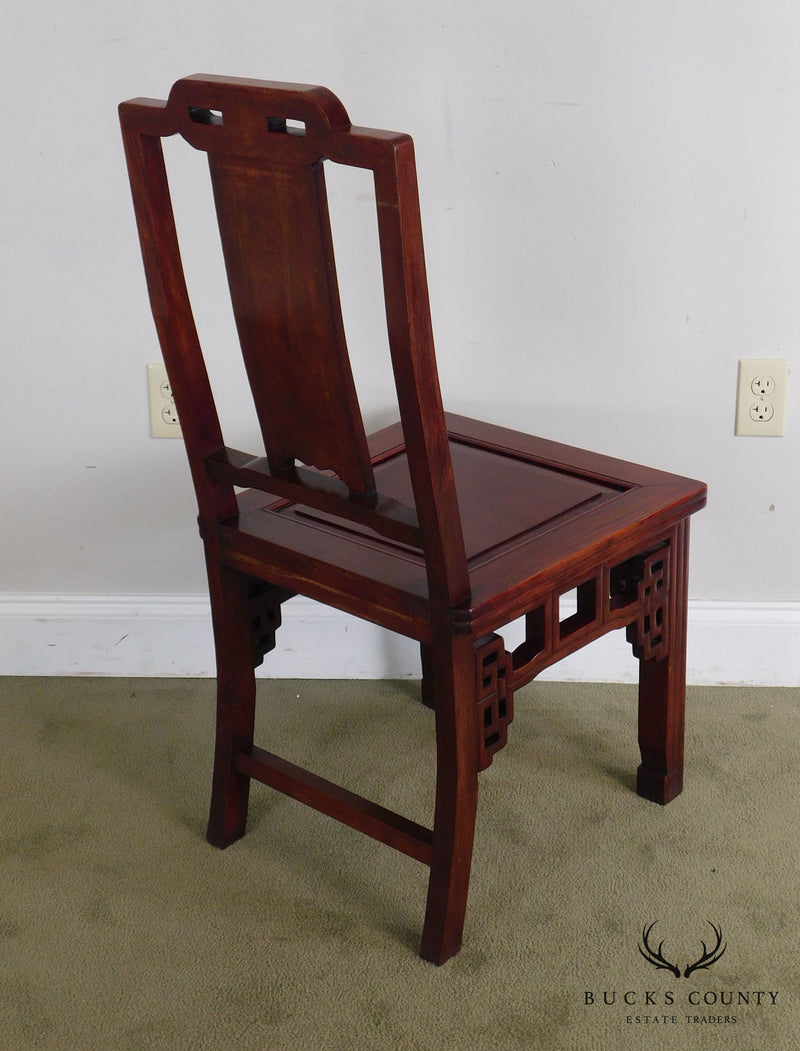 Asian Rosewood Vintage Carved Side Chair